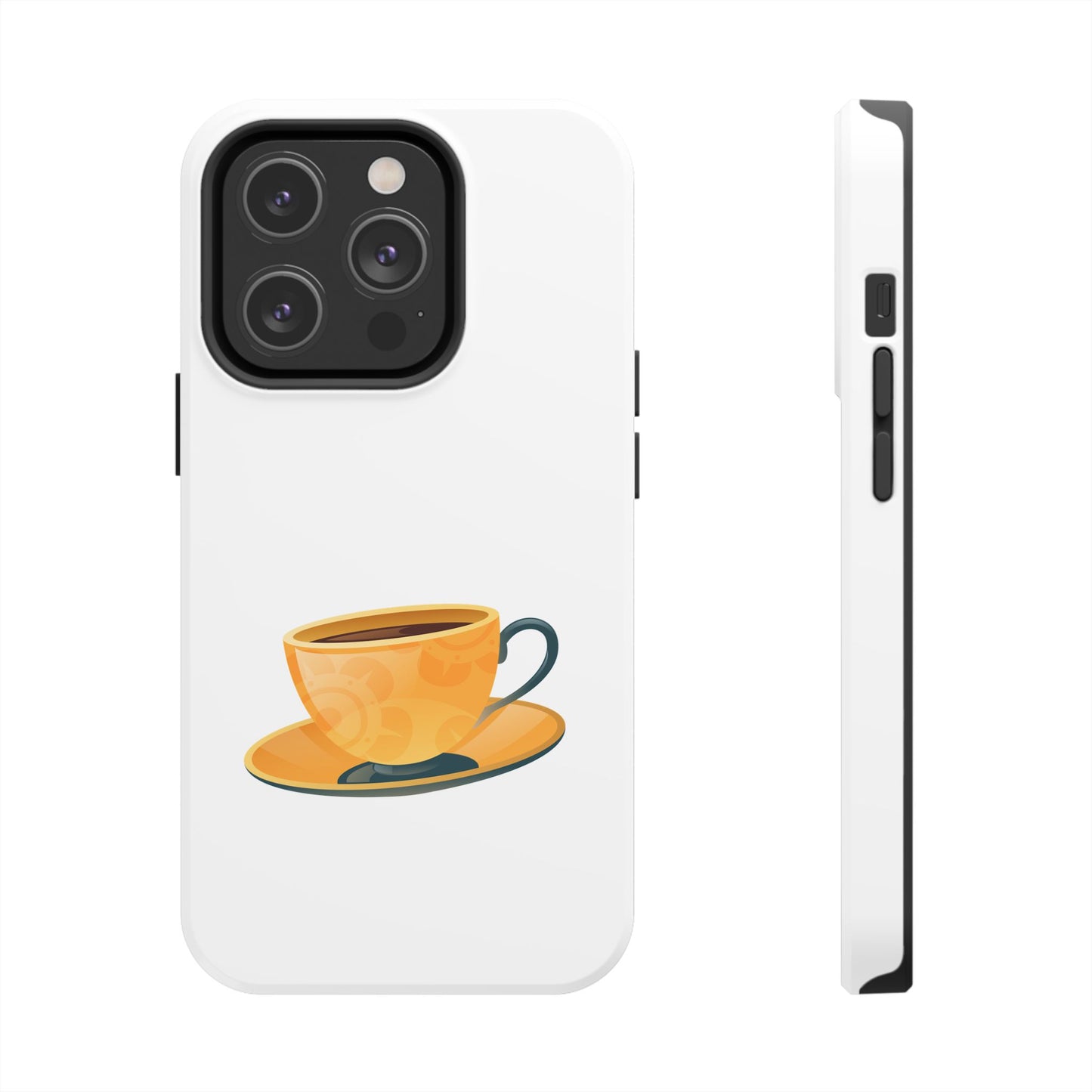 Stylish Tough Phone Case with Coffee Cup Design, Coffee Lover Gift, Phone Accessories for Fall, Cute Phone Cover, Durable Protection