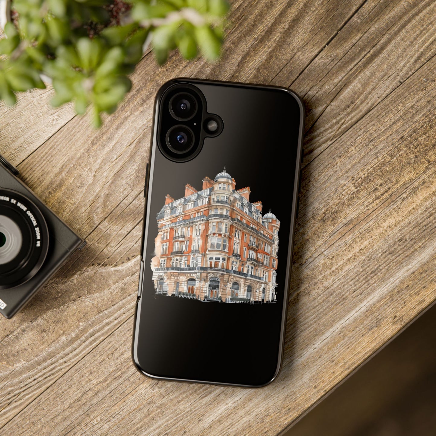 Cityscape Phone Case, Tough Phone Cover, Urban Art Case, Vintage Architecture Design, Gift for Travelers, Stylish Phone Accessory