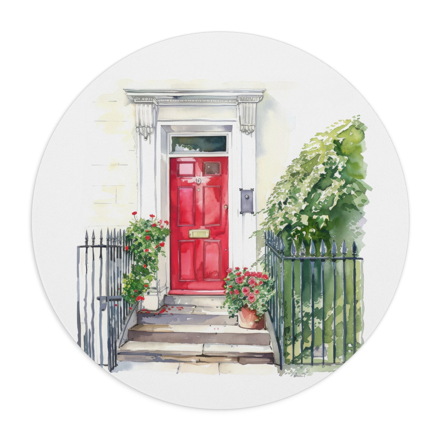 Charming Red Door Mouse Pad, Vibrant Desk Accessory, Perfect for Home Office, Gift for Friends, Ideal for Holidays and Celebrations