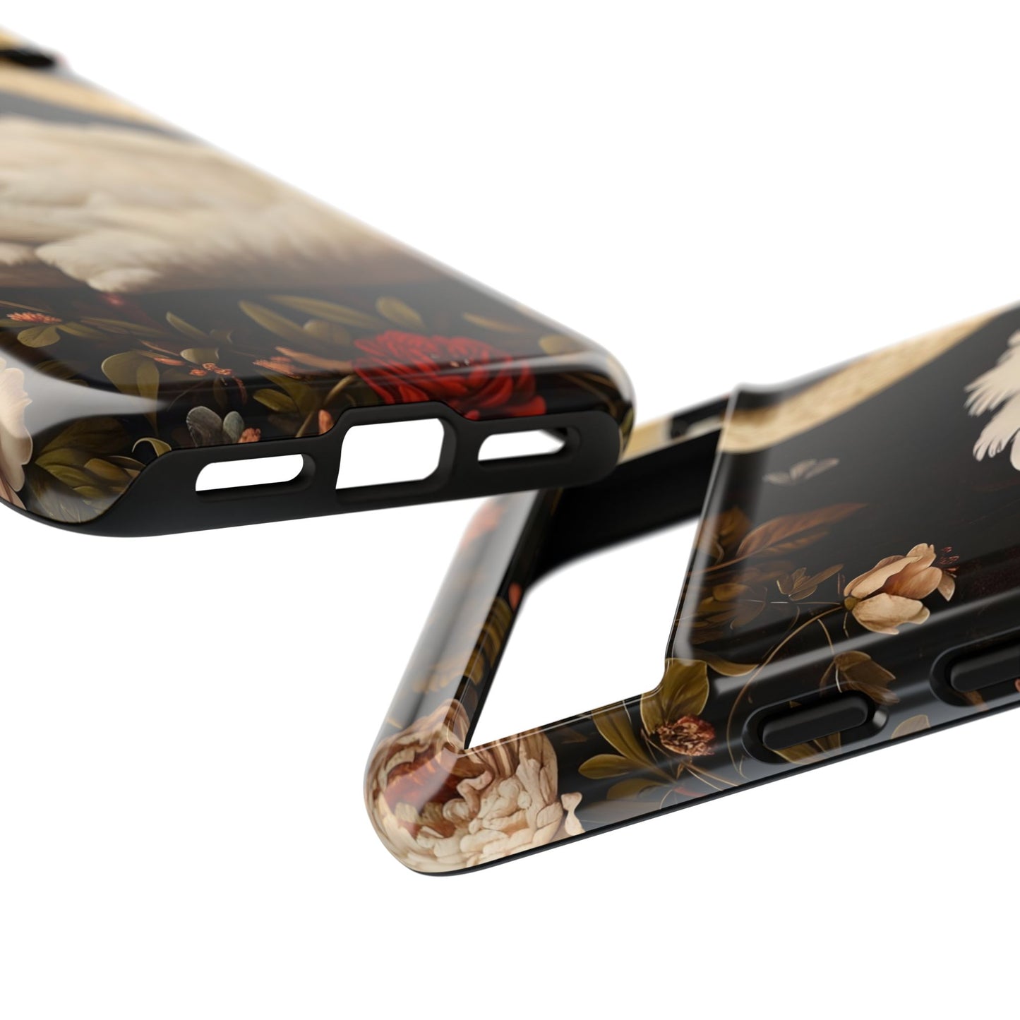 Elegant Swan Phone Case, Floral iPhone Cover, Tough Phone Case, Gift for Her, Nature Lover, Mother's Day, Birthday