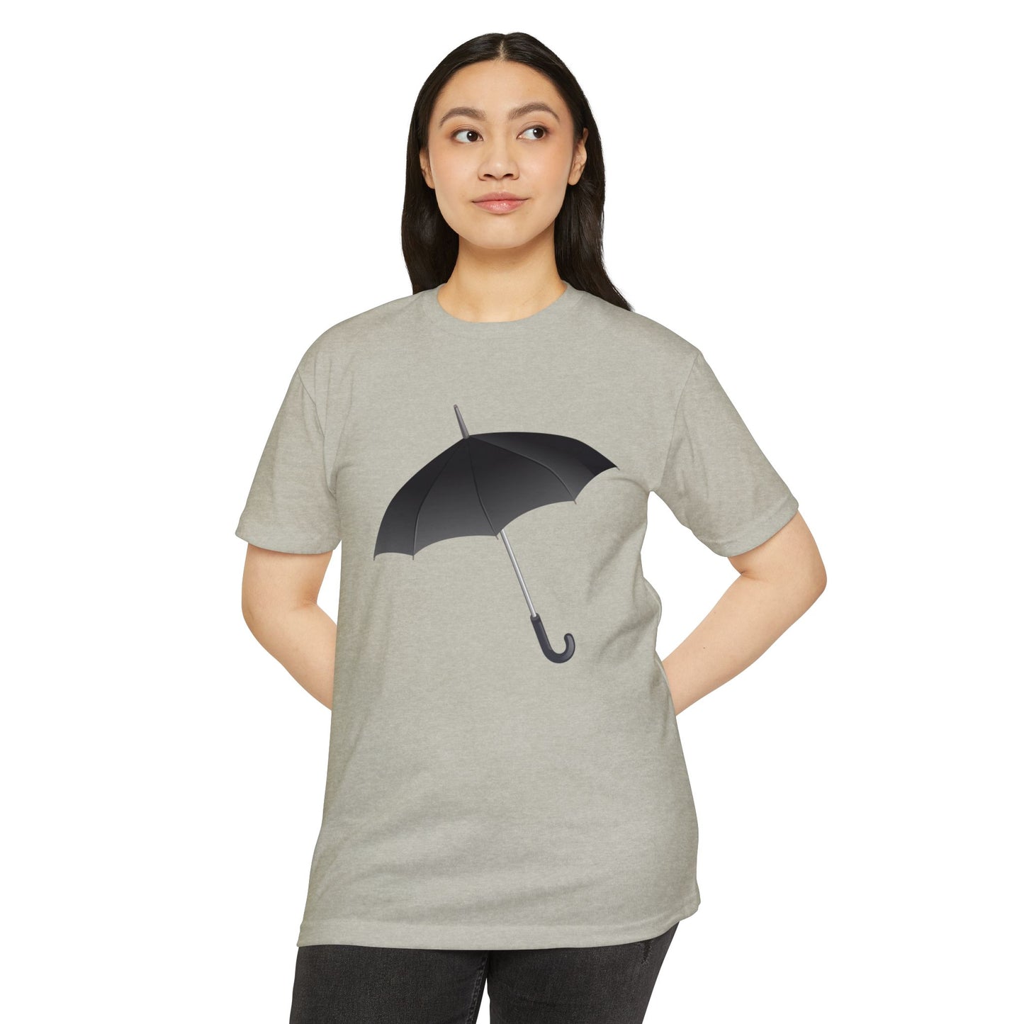 Unisex CVC Jersey T-shirt - Regal Royal Umbrella - Elegant and Majestic Design
