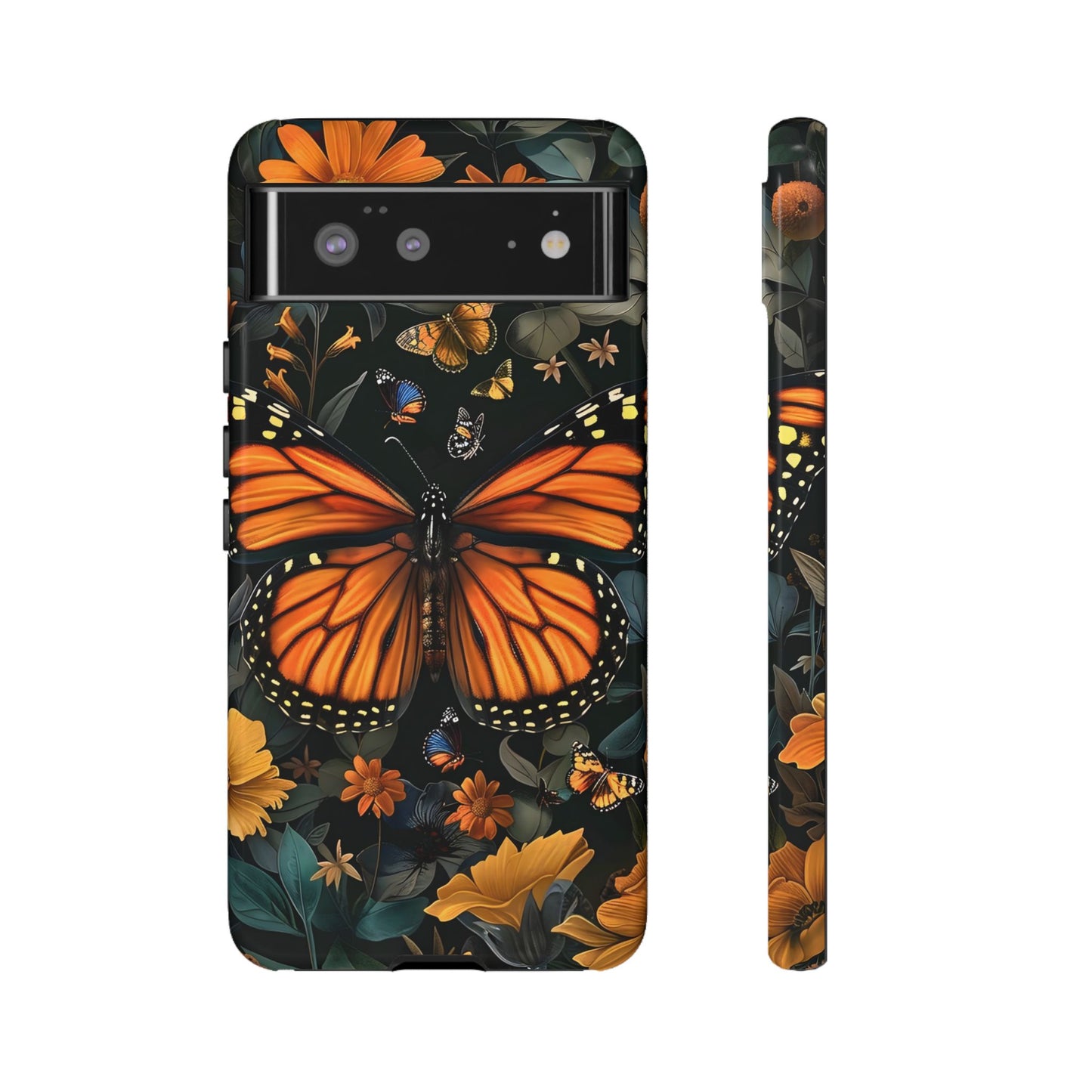 Monarch Butterfly Phone Case, Tough Cases, Nature Lover Gift, Floral Mobile Cover, Eco-Friendly Phone Accessory, Butterfly Design