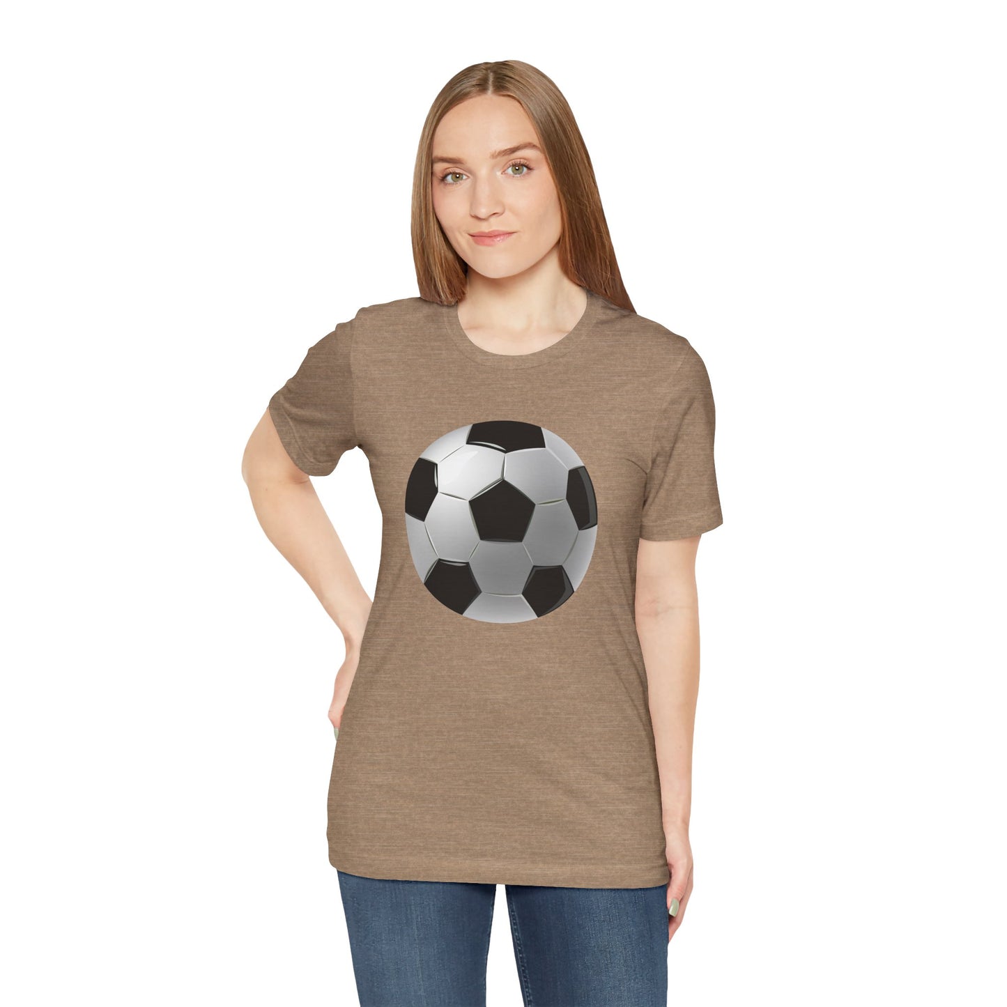 Unisex Jersey Short Sleeve Tee - Dynamic Football Design - Sports Passion and Energy