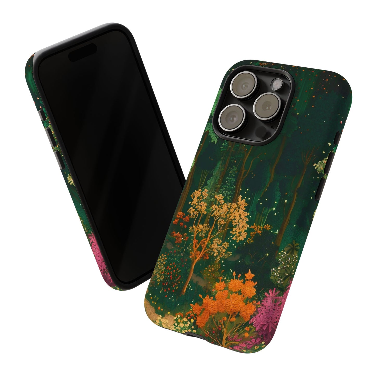 Nature-Inspired Phone Case, Floral Design, Tough iPhone Cover, Gift for Nature Lovers, Colorful Phone Accessory