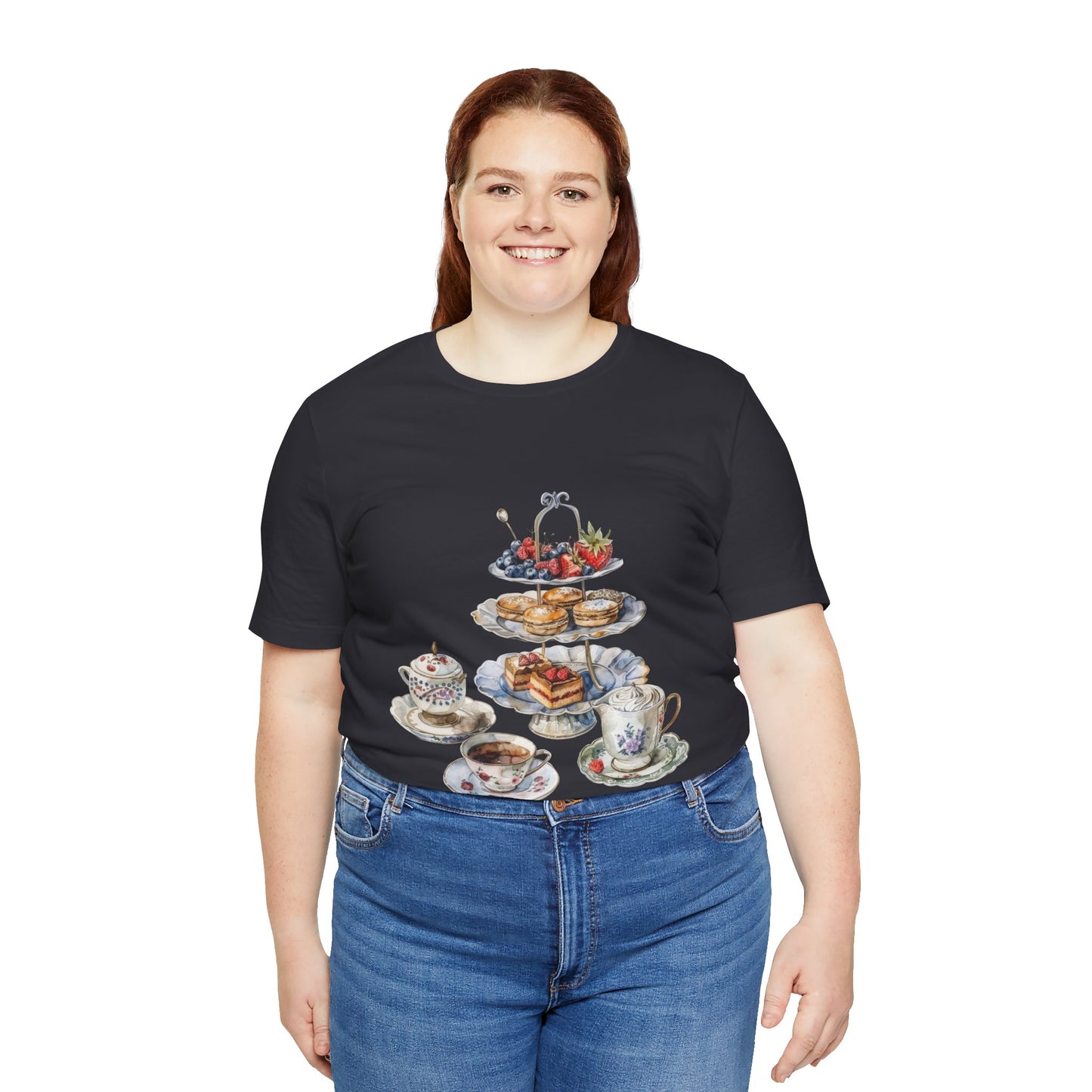 Unisex Jersey Short Sleeve Tee - Savoring Britain - A Journey Through British Cuisine