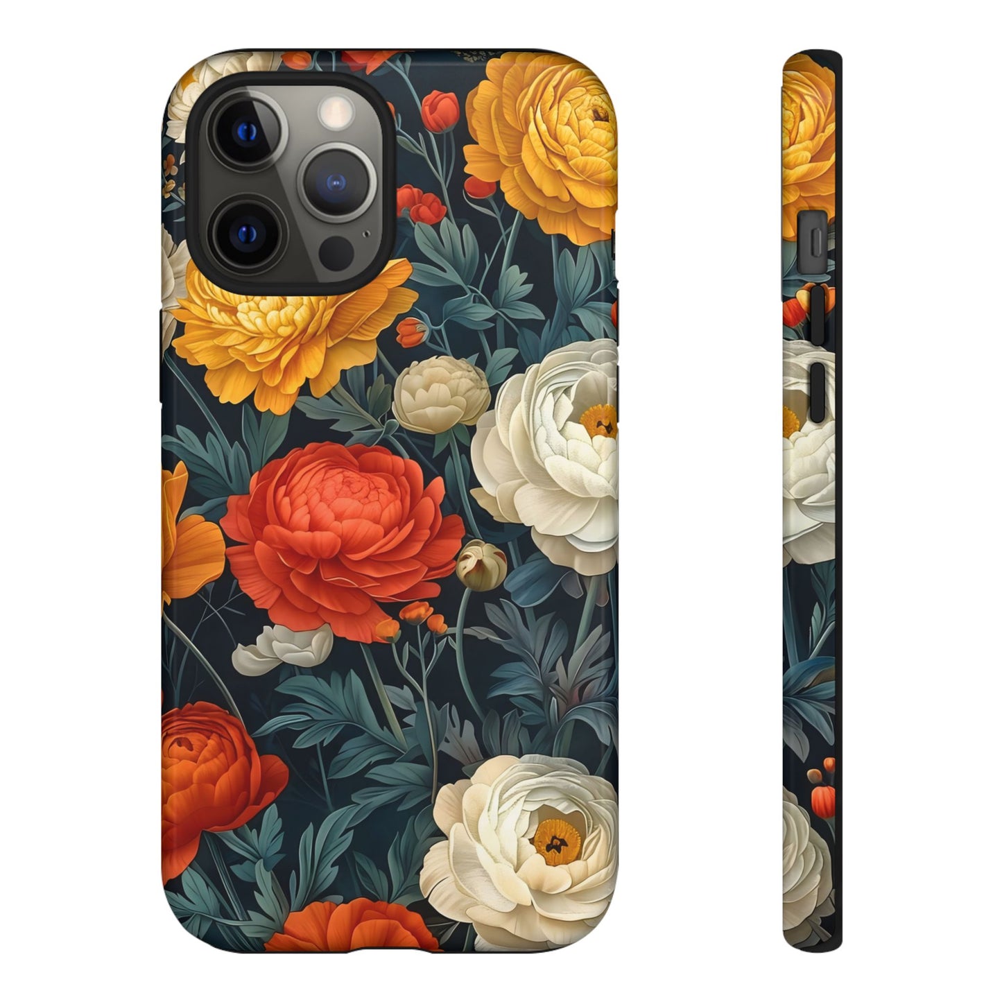 Floral Phone Case, Tough Case for iPhone, Flower Design, Floral Print Gift, Stylish Cell Phone Protector, Trendy Mobile Cover