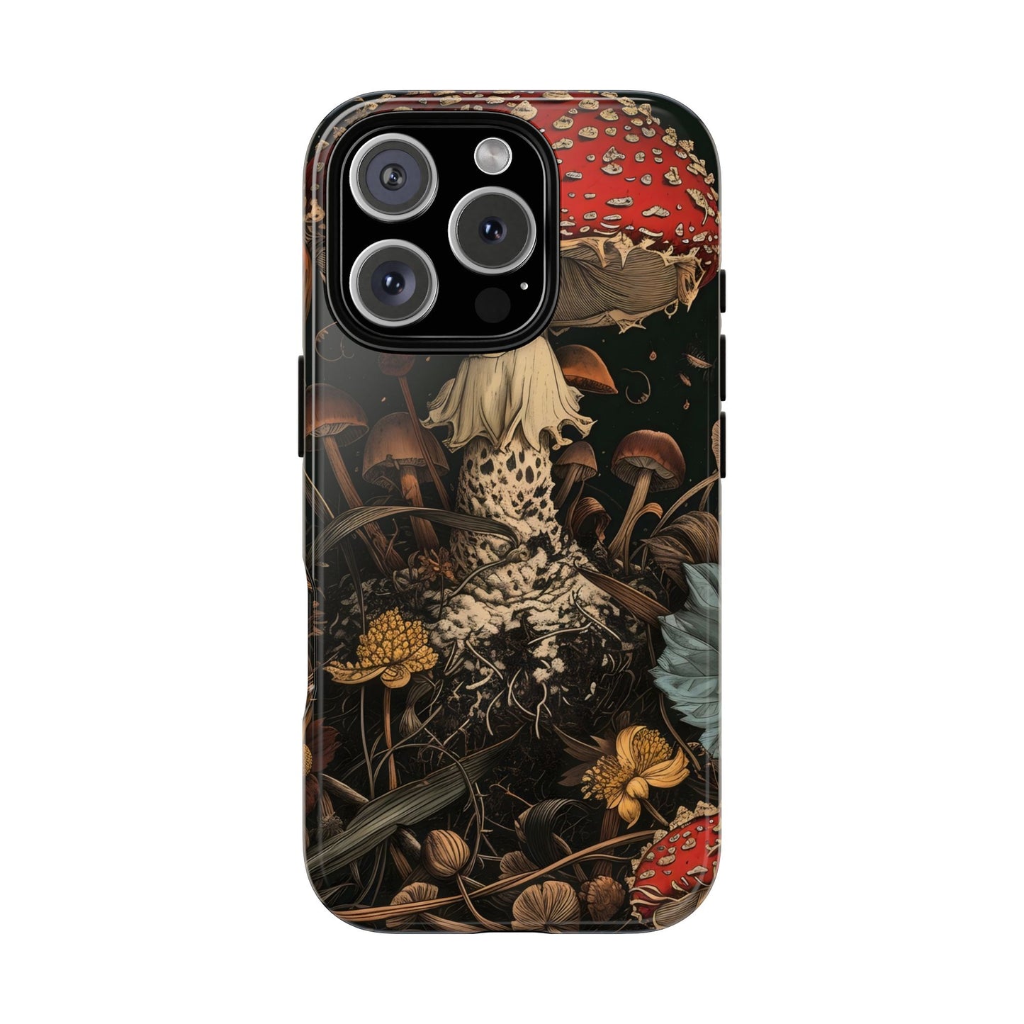 Mushroom Phone Case, Tough iPhone Cover, Nature Lover Gift, Unique Cell Phone Accessory, Fungi Art Design, Eco-Friendly Protection
