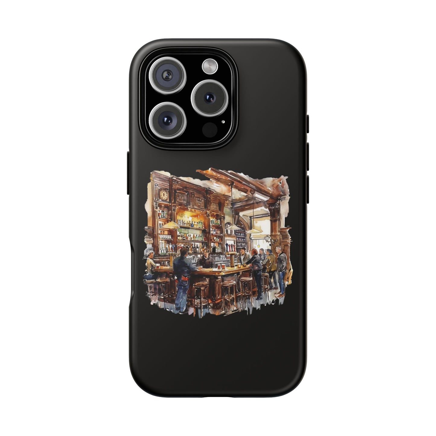 Artistic Phone Case - Cozy Pub Vibe, Trendy Smartphone Accessory, Gift for Friends, Modern Design, Durable Protection