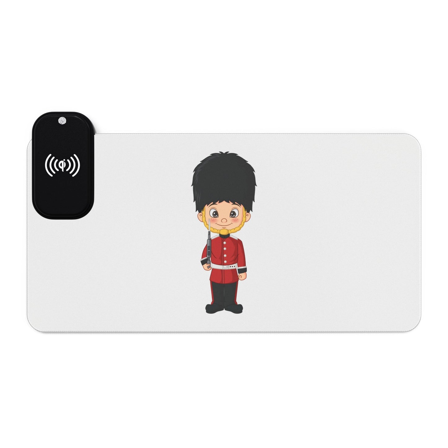British Queen’s Guard (Child Style) - LED Gaming Mouse Pad with Wireless Charging, Cartoon Guard Design, Gaming Accessories, Office Decor, Gift for Gamers, Tech Gadgets