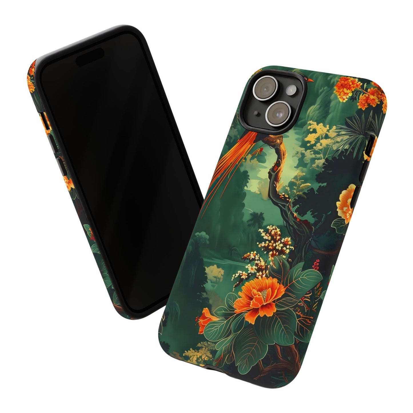 Tropical Phone Case - Colorful Floral Design, Phone Cover for Nature Lovers, Gift for Friends, iPhone & Android Compatible, Boho Style