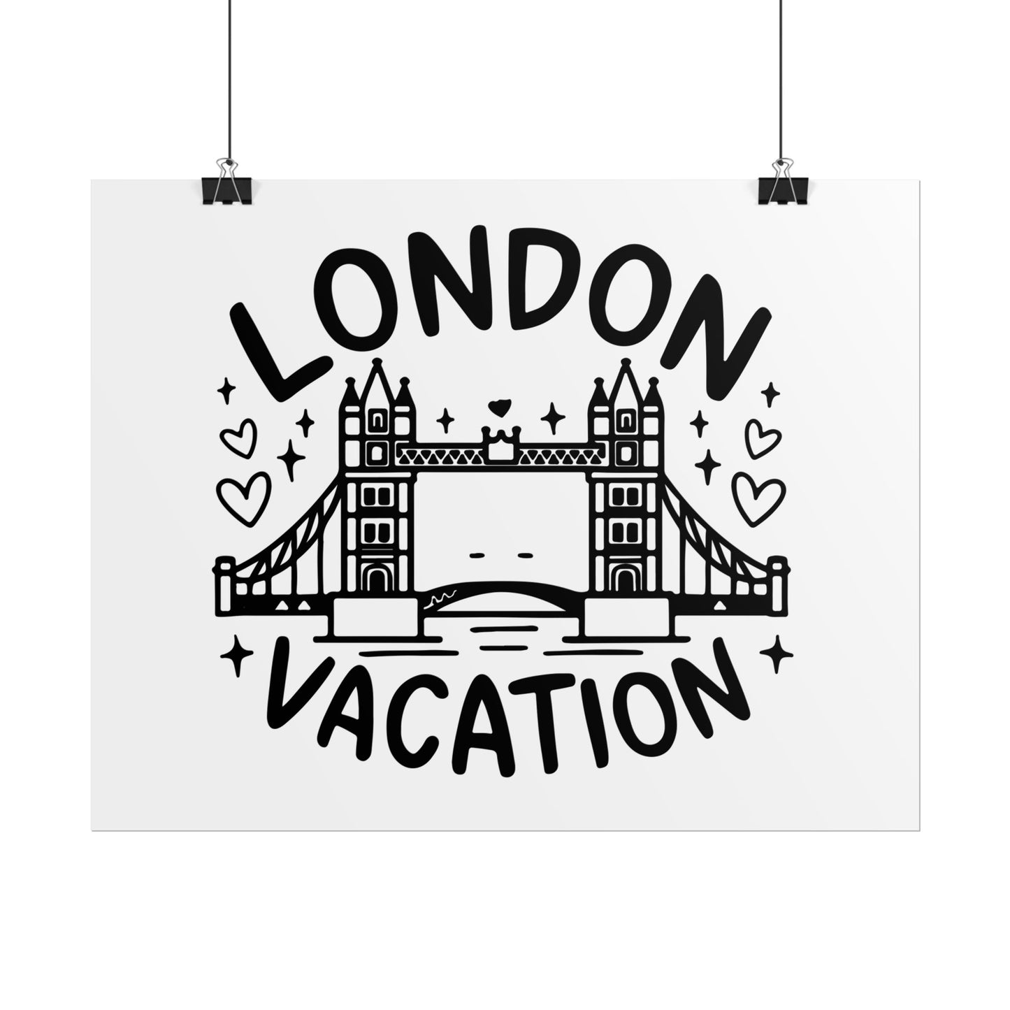 London Vacation Rolled Poster - Travel Decor for Home, Wall Art Print, Gift for Travelers, London Artwork, Holiday Gift Idea