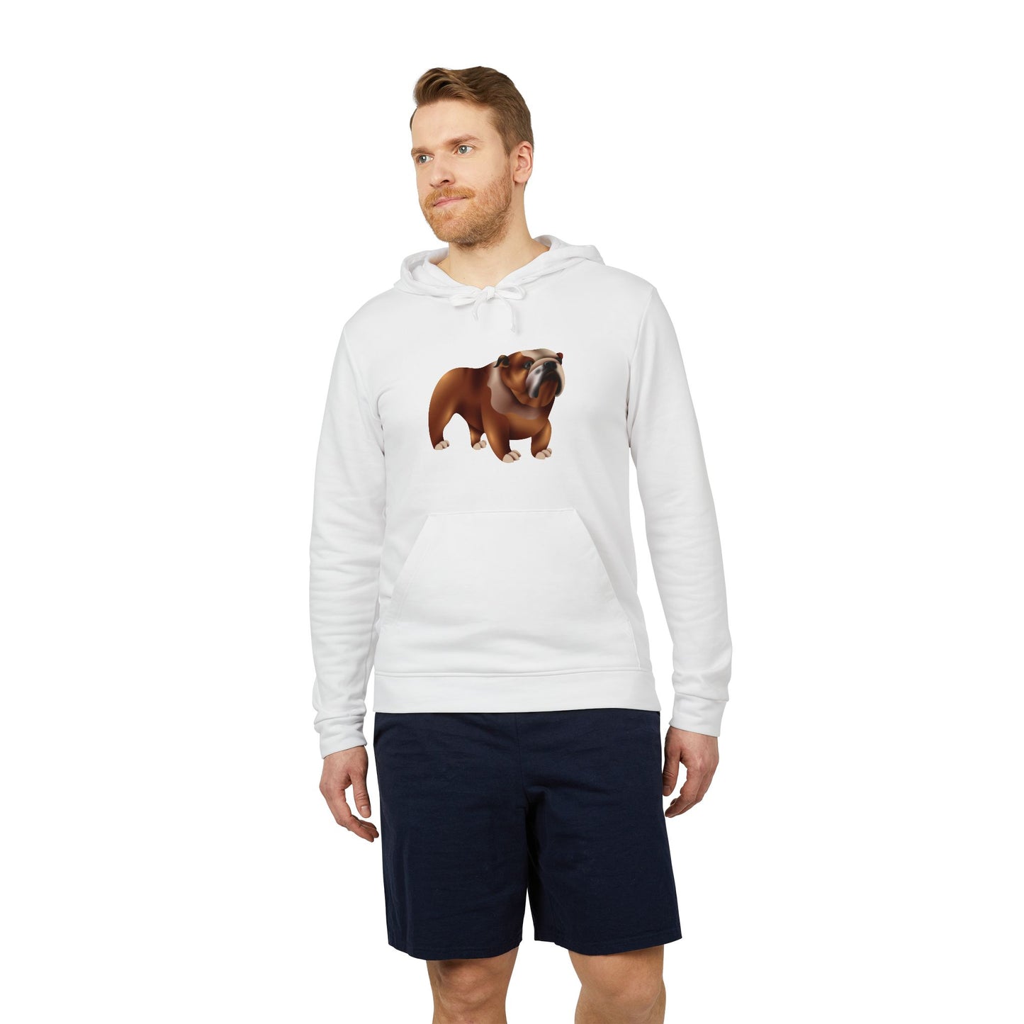 adidas Unisex Fleece Hoodie - Adorable British Dog