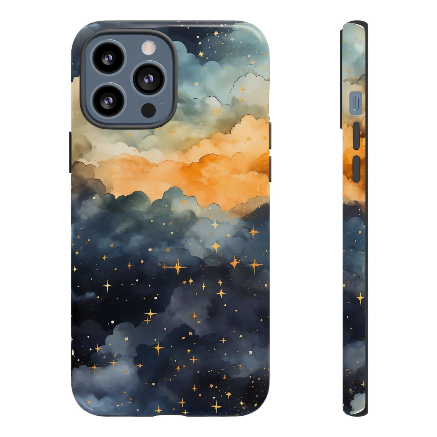 Celestial Phone Case, Galaxy Design Phone Cover, Space Art Case, Starry Night Mobile Cover, Customizable Tough Case