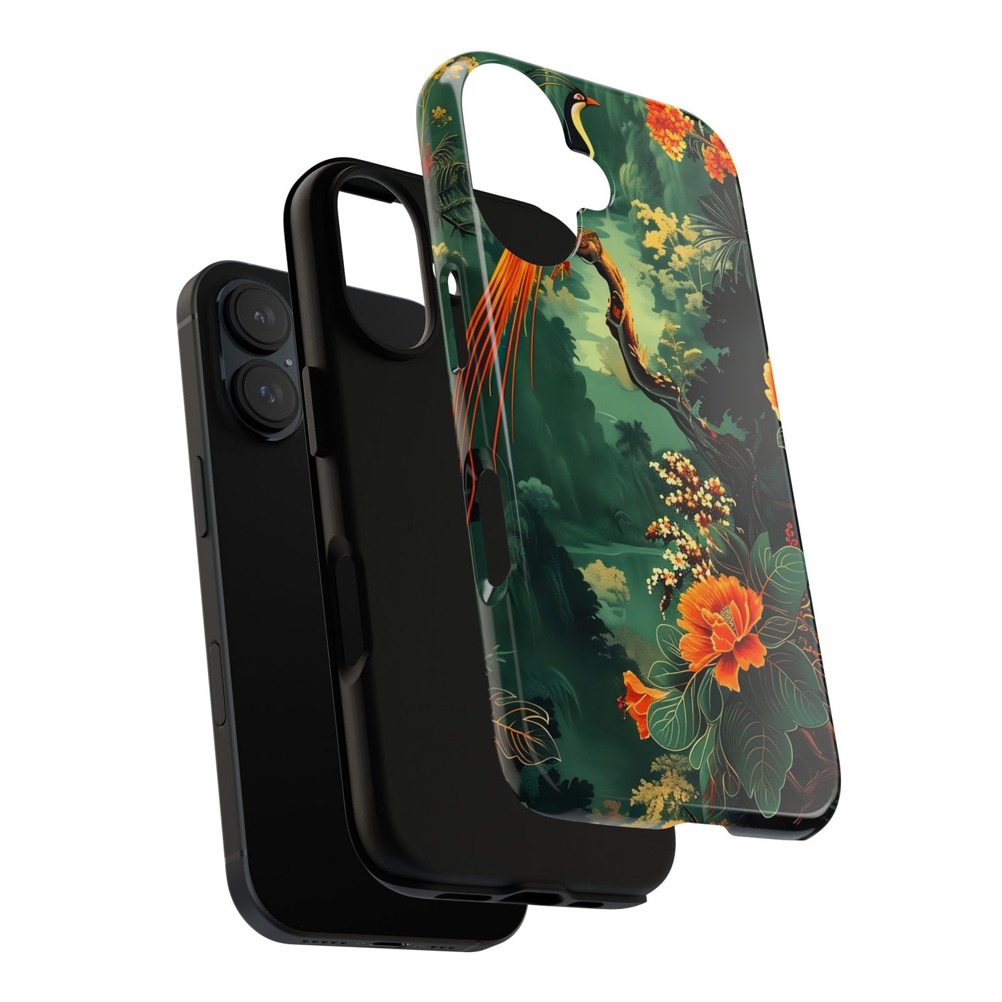 Tropical Phone Case - Colorful Floral Design, Phone Cover for Nature Lovers, Gift for Friends, iPhone & Android Compatible, Boho Style