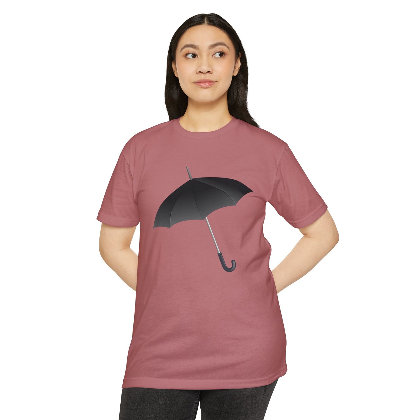 Unisex CVC Jersey T-shirt - Regal Royal Umbrella - Elegant and Majestic Design