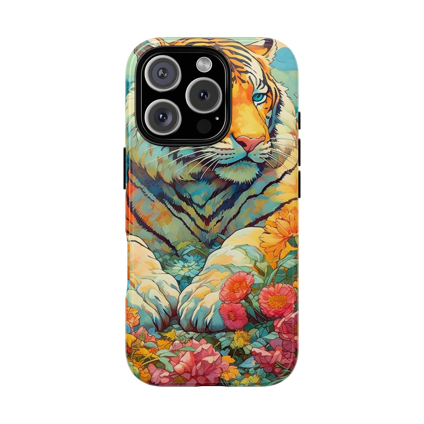 Tiger Jungle Phone Case, Colorful Tough Cases, Animal Lover Gift, Nature Phone Cover, Wildlife Decor, Birthday Present