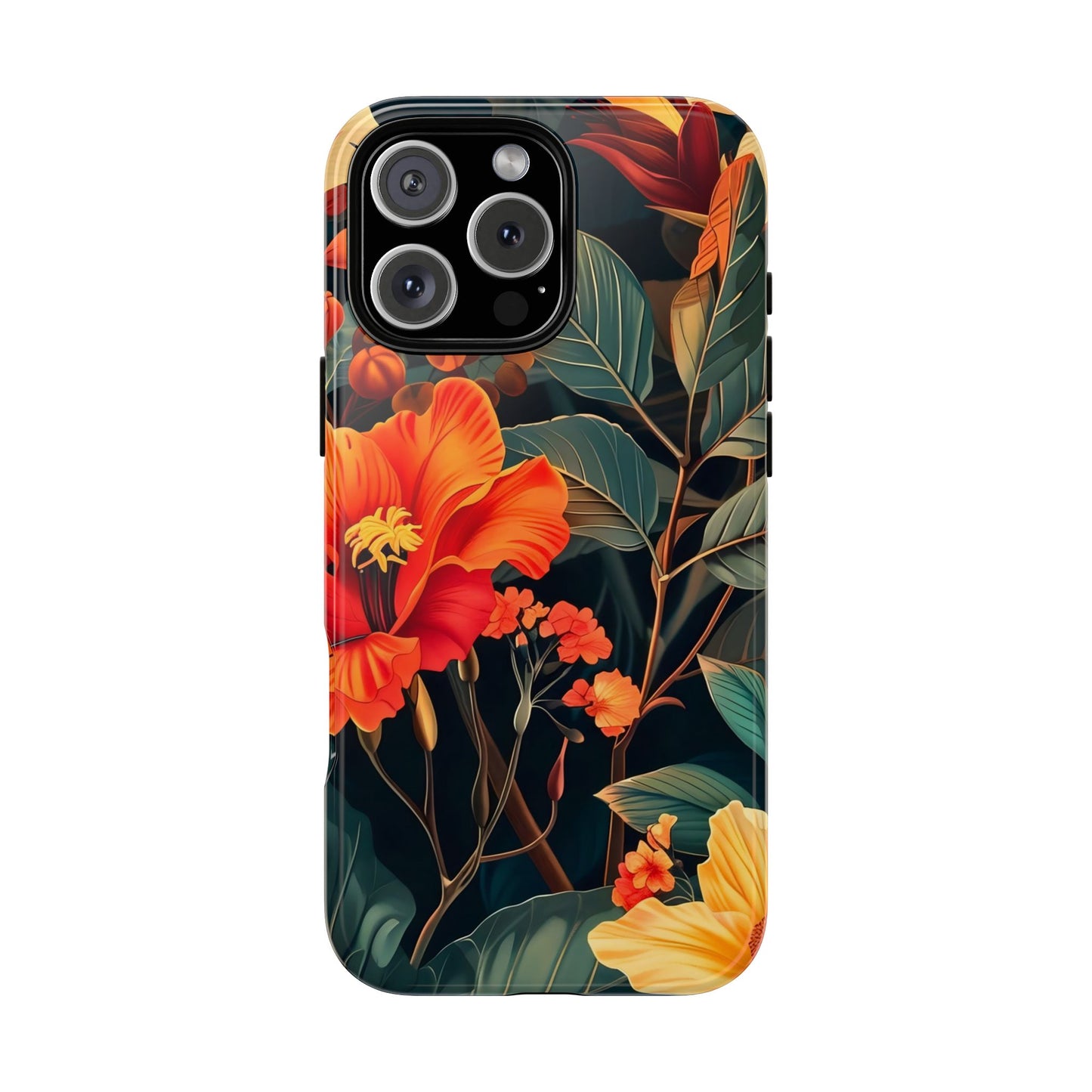 Tough Floral Phone Case | Tropical Vibe, Gift for Nature Lovers, Summer Beach Accessory, Floral Pattern, Trendy Phone Accessories