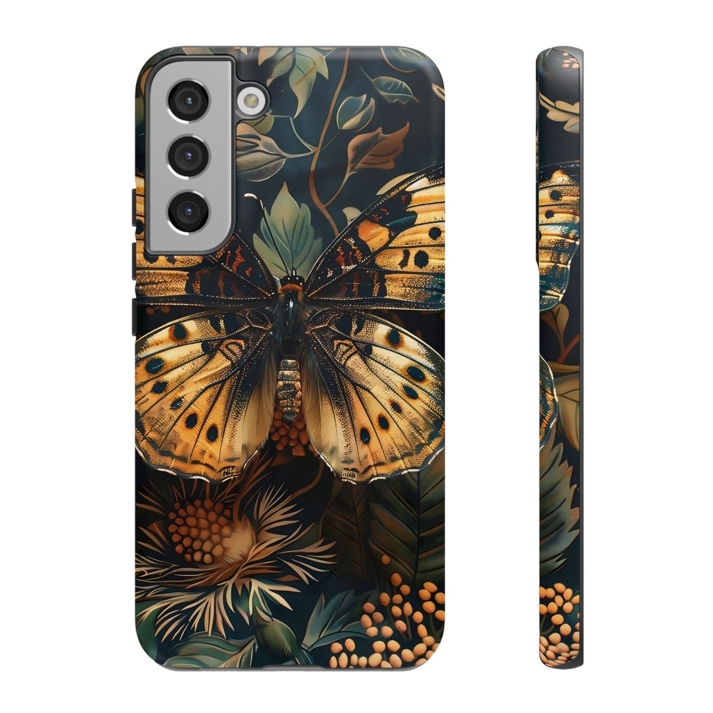 Butterfly Floral Phone Case, Tough Cases, Protective Cover, Unique Gift, Nature Lover, Art Print, Spring Decor