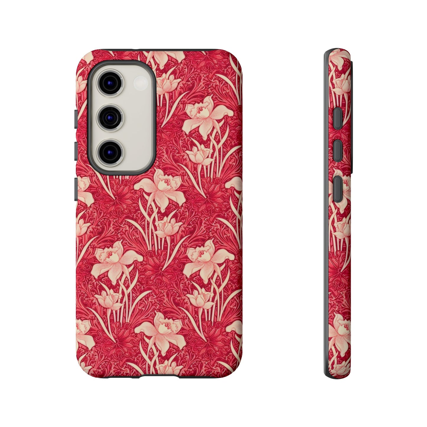 Floral Tough Phone Case - Durable, Stylish Accessory, Perfect Gift for Her, Floral Pattern, Customizable, Ideal for Daily Use