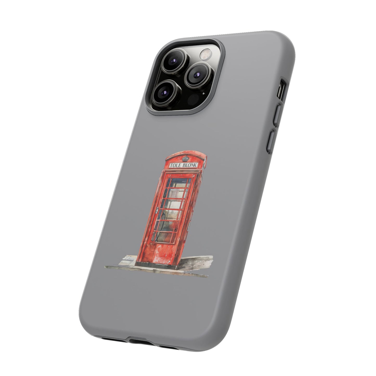 Red Phone Booth Phone Case, Vintage Style Case, Tough Cases for Gifts, Quirky Phone Accessories, Travel Lover's Gift
