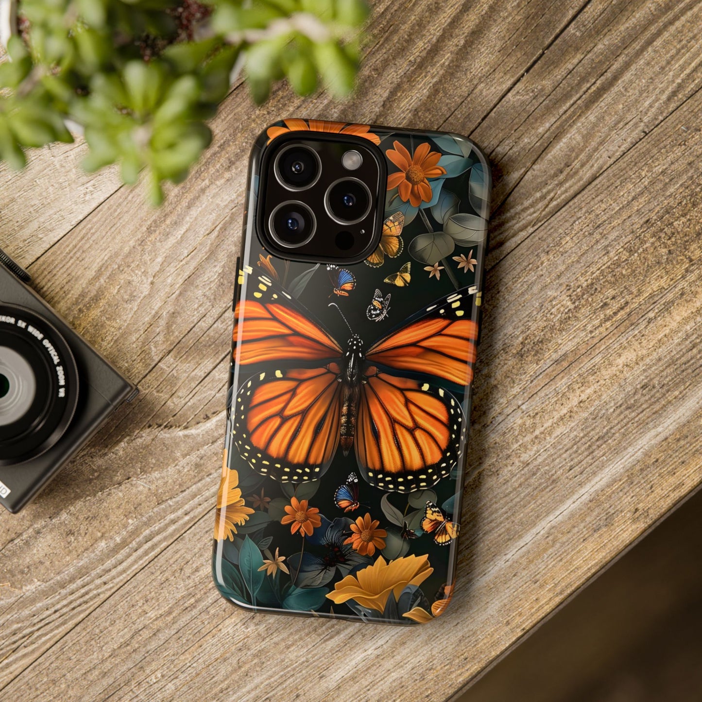 Monarch Butterfly Phone Case, Tough Cases, Nature Lover Gift, Floral Mobile Cover, Eco-Friendly Phone Accessory, Butterfly Design