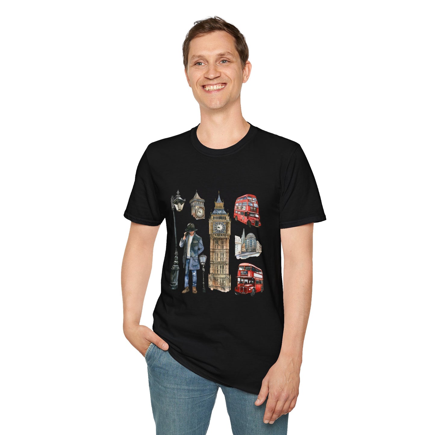 Unisex Softstyle T-Shirt - Vintage England Iconic Luxurious