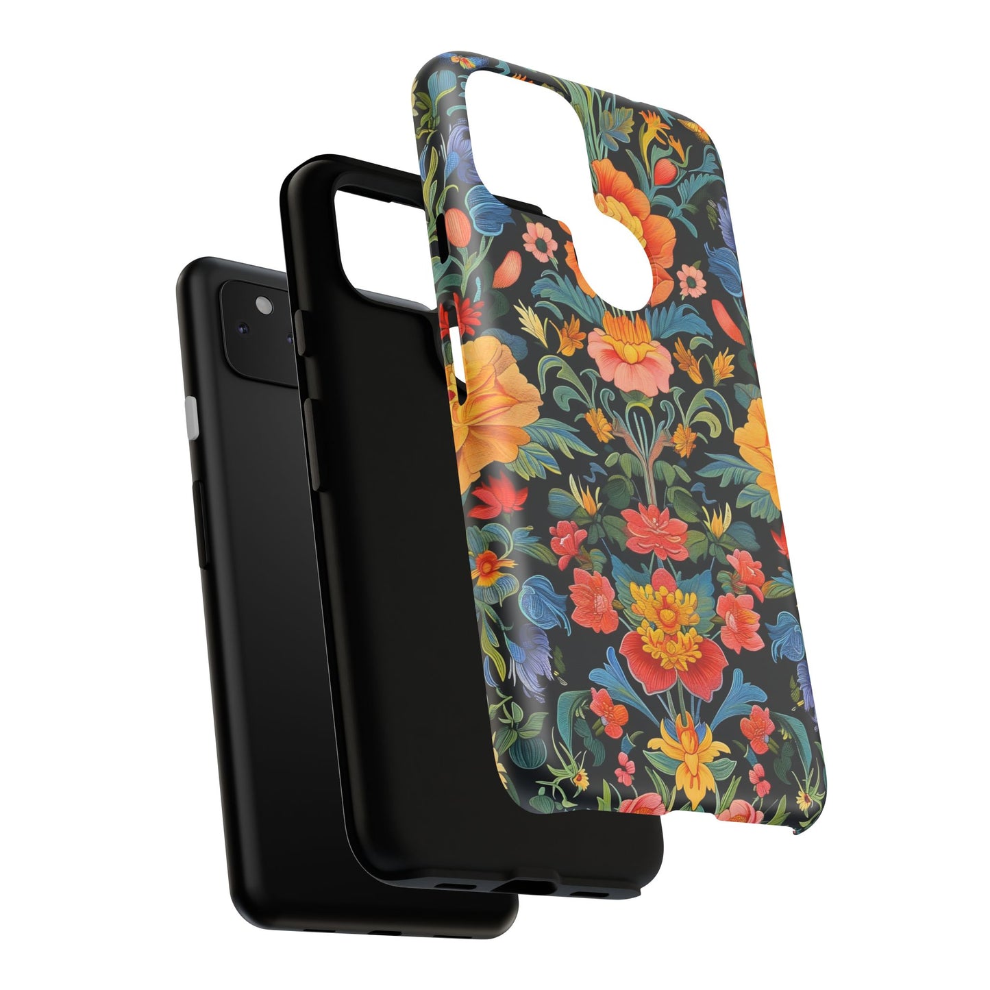 Floral Phone Case - Tough Cases, Flower Pattern Phone Cover, Nature Lover Gift, Stylish Protective Case, Colorful Floral Design