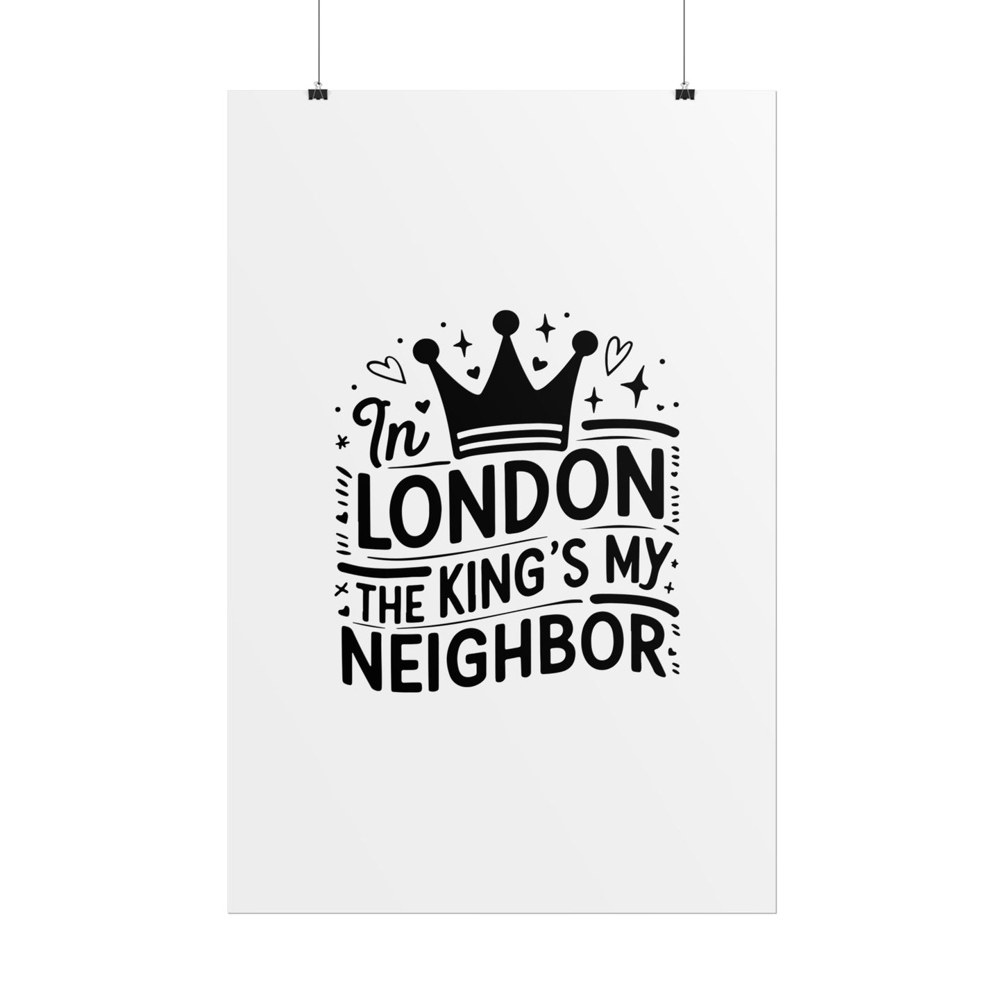 London Themed Rolled Poster - Whimsical Art Print for Home Decor, Gifts, Travel Lovers, Wall Art, Inspirational Quote