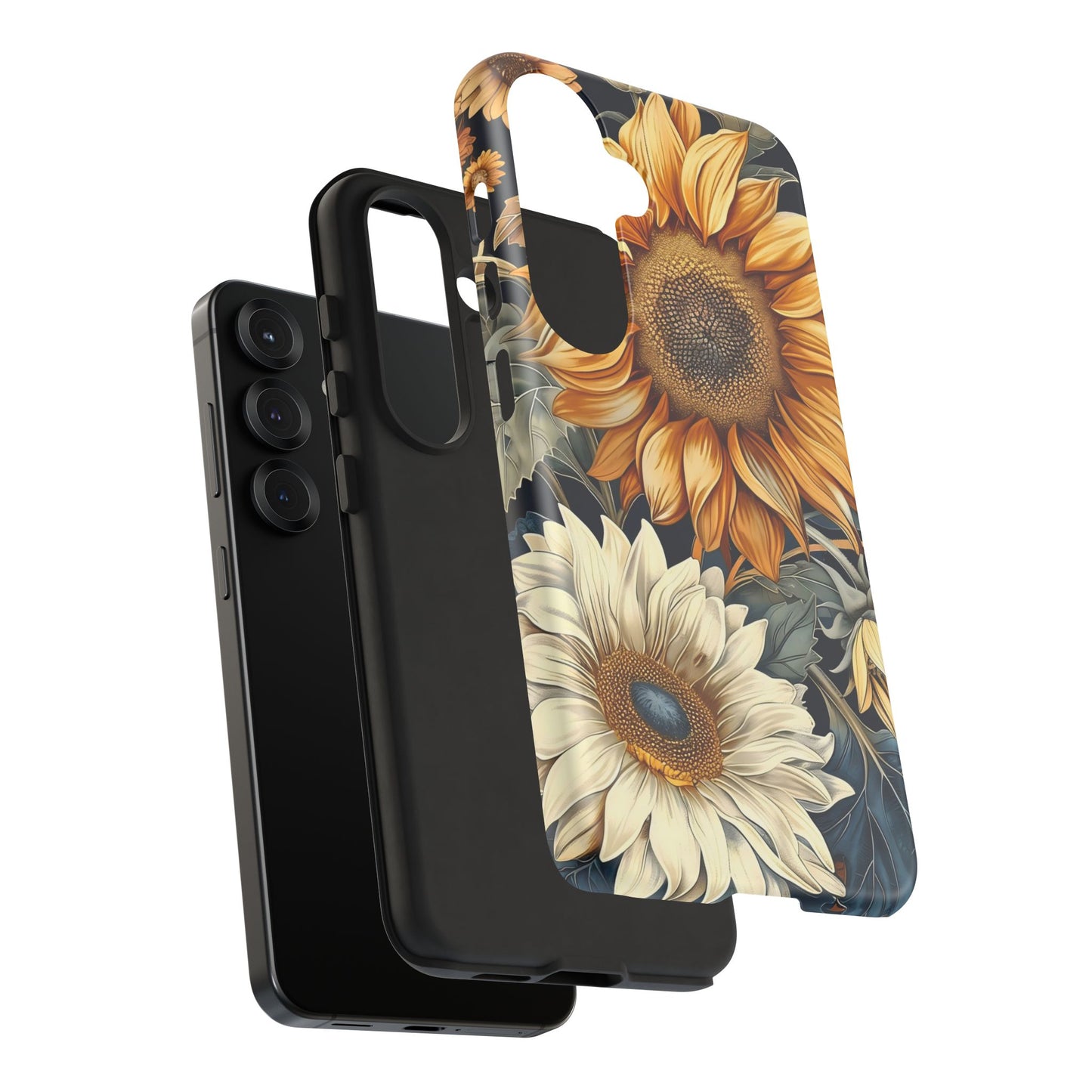 Sunflower Phone Case, Floral Tough Phone Cover, Gift for Nature Lovers, Phone Accessories, Sunflower Gifts