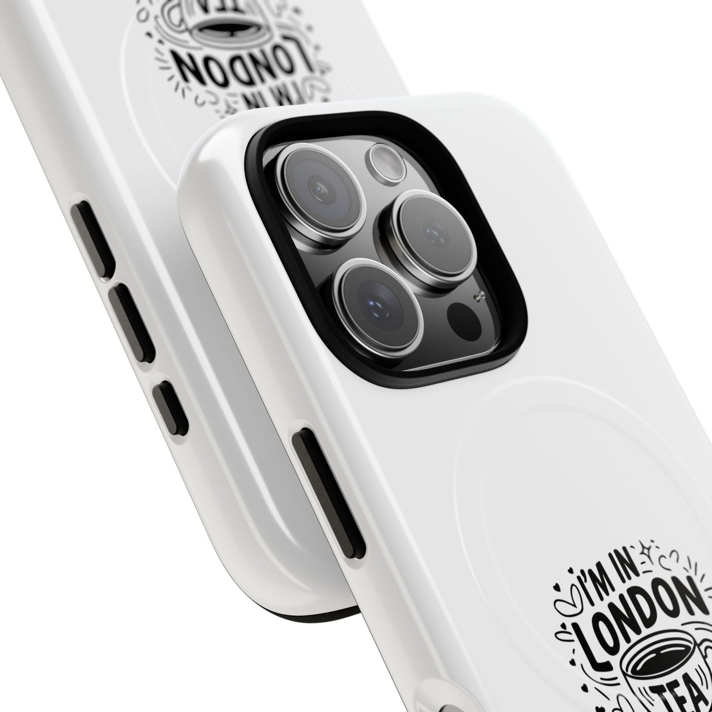 Magnetic Phone Case with London Tea Design, Tough Mobile Cover, Gift for Tea Lovers, Travel Accessory, Unique Phone Protector