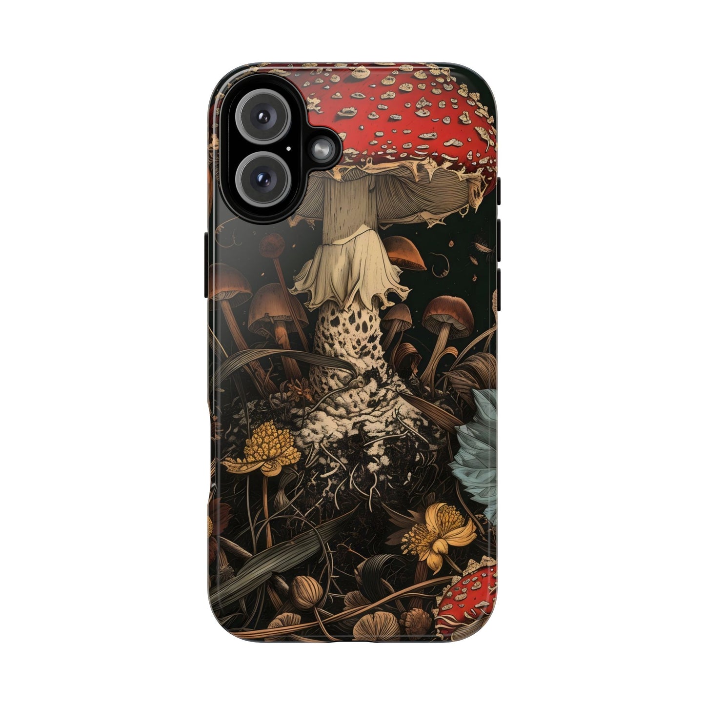 Mushroom Phone Case, Tough iPhone Cover, Nature Lover Gift, Unique Cell Phone Accessory, Fungi Art Design, Eco-Friendly Protection