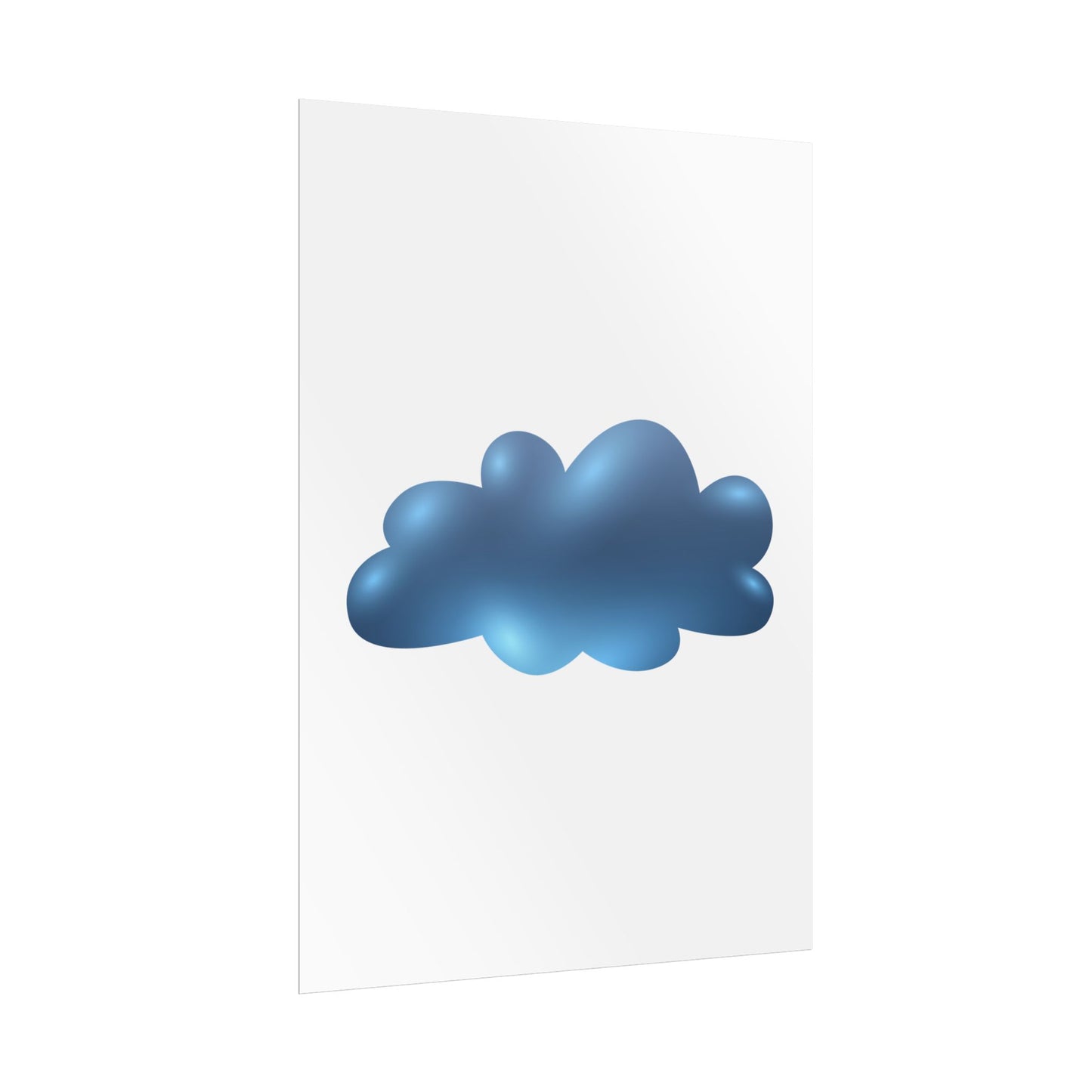 Blue Cloud Art Print, Minimalist Wall Decor, Kids Room Wall Art, Nursery Poster, Aesthetic Home Decor, Modern Art Print