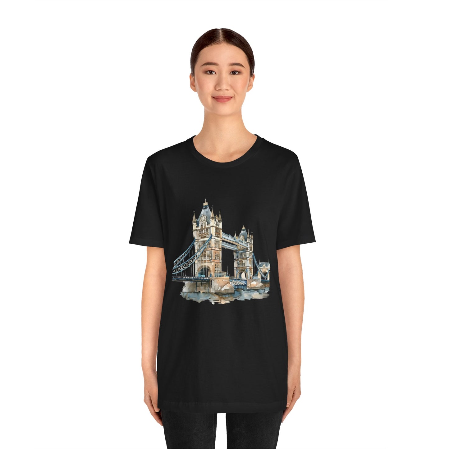 Unisex Jersey Short Sleeve Tee - London Bridge - Iconic Landmark and Historical Beauty