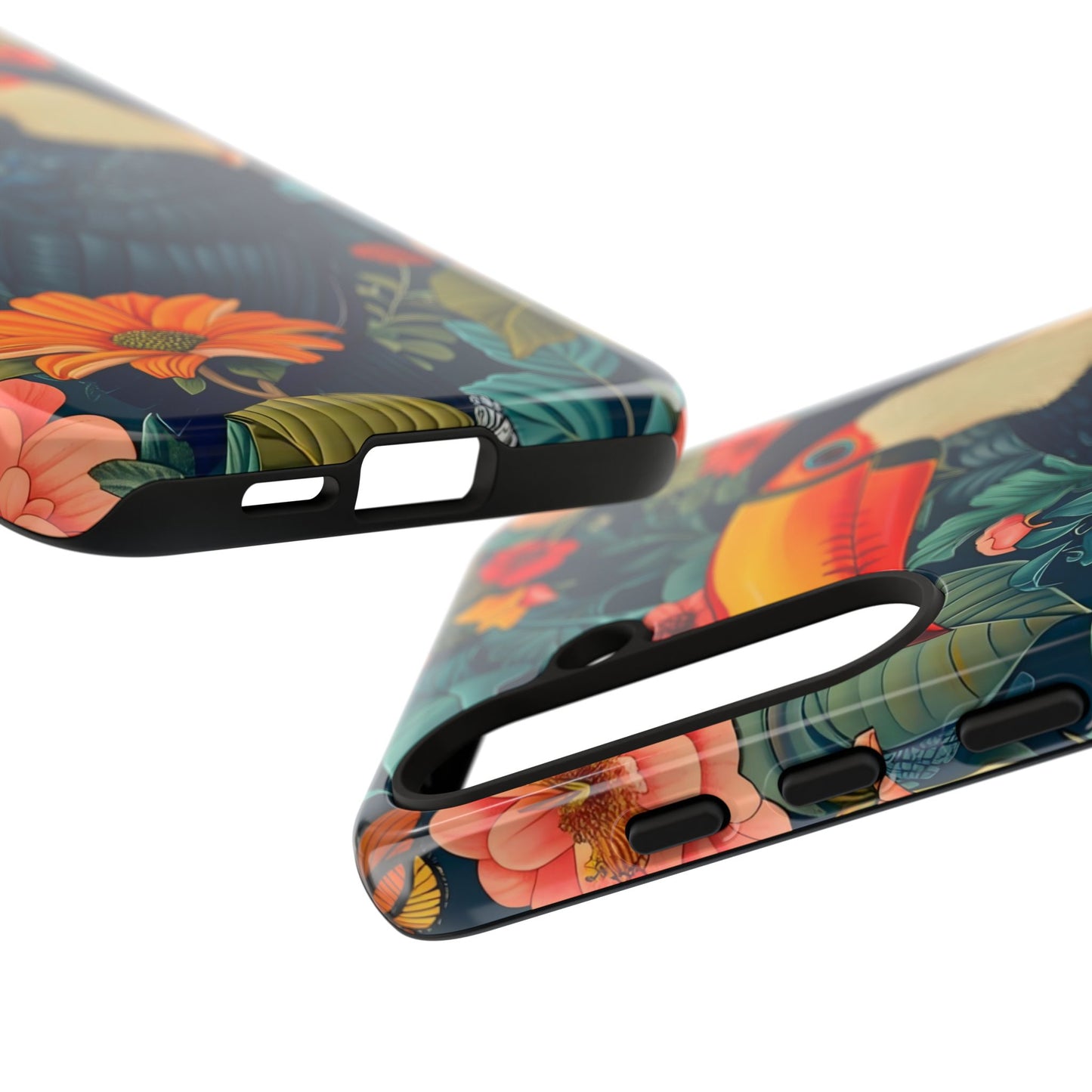 Tropical Toucan Phone Case - Cute Animal Design, Nature Lover Gift, Floral Pattern, Bird Lover Accessory, Summer Vibes