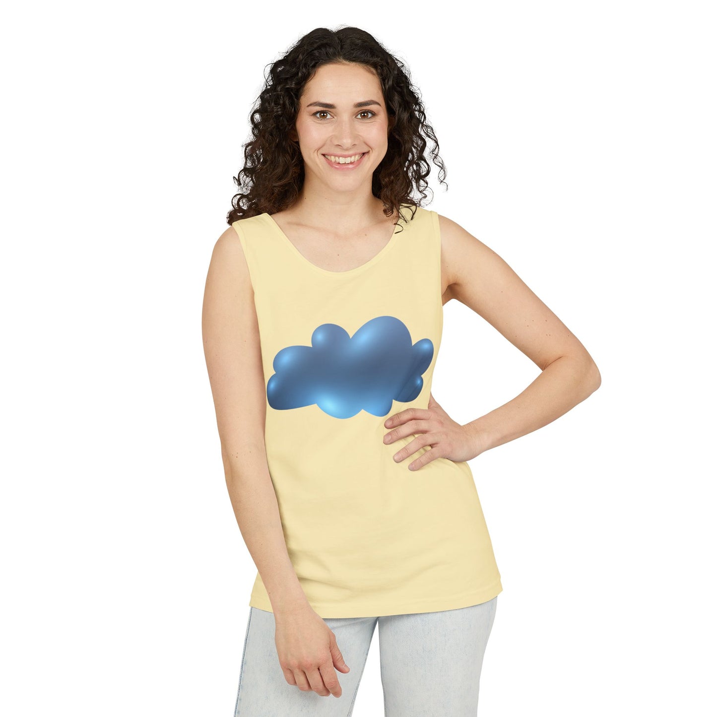 Unisex Garment-Dyed Tank Top - Serene Cloudscape
