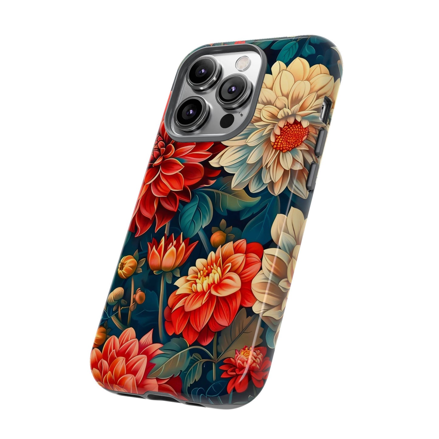 Floral Phone Case - Vibrant Tough Cases, Stylish Floral Cell Phone Cover, Gift for Her, Trendy Phone Accessory, Flower Design