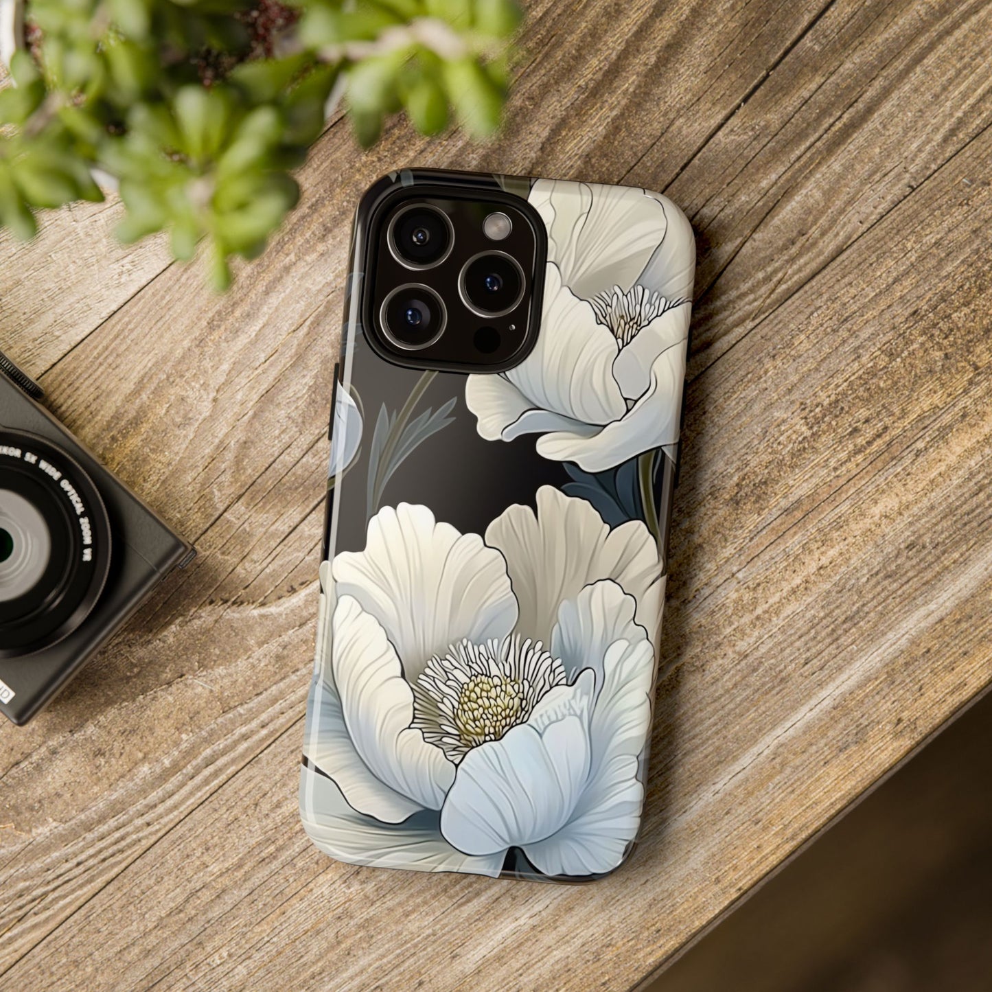 Floral Phone Case, Tough Cases for Women, Stylish Phone Cover, Floral Design Phone Protector, Nature Inspired Tech Accessories
