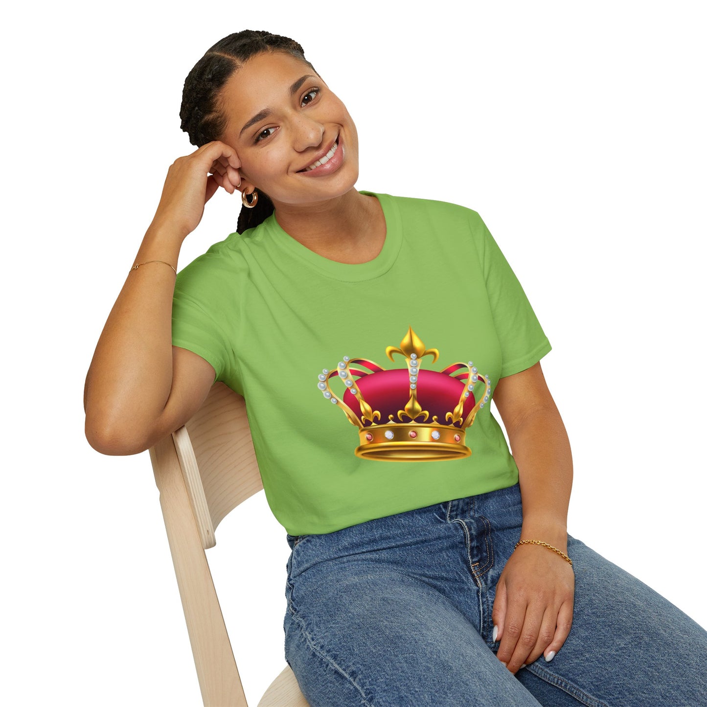 Unisex Softstyle T-Shirt - British Royal Crown Design - Iconic Symbol of Monarchy