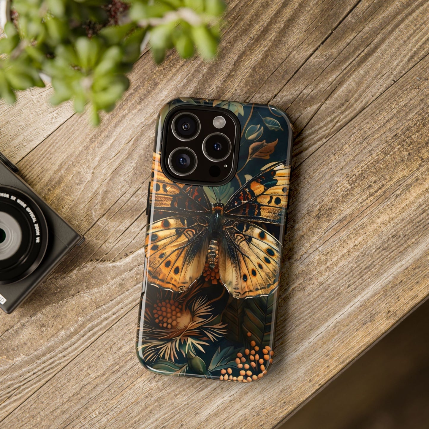 Butterfly Floral Phone Case, Tough Cases, Protective Cover, Unique Gift, Nature Lover, Art Print, Spring Decor