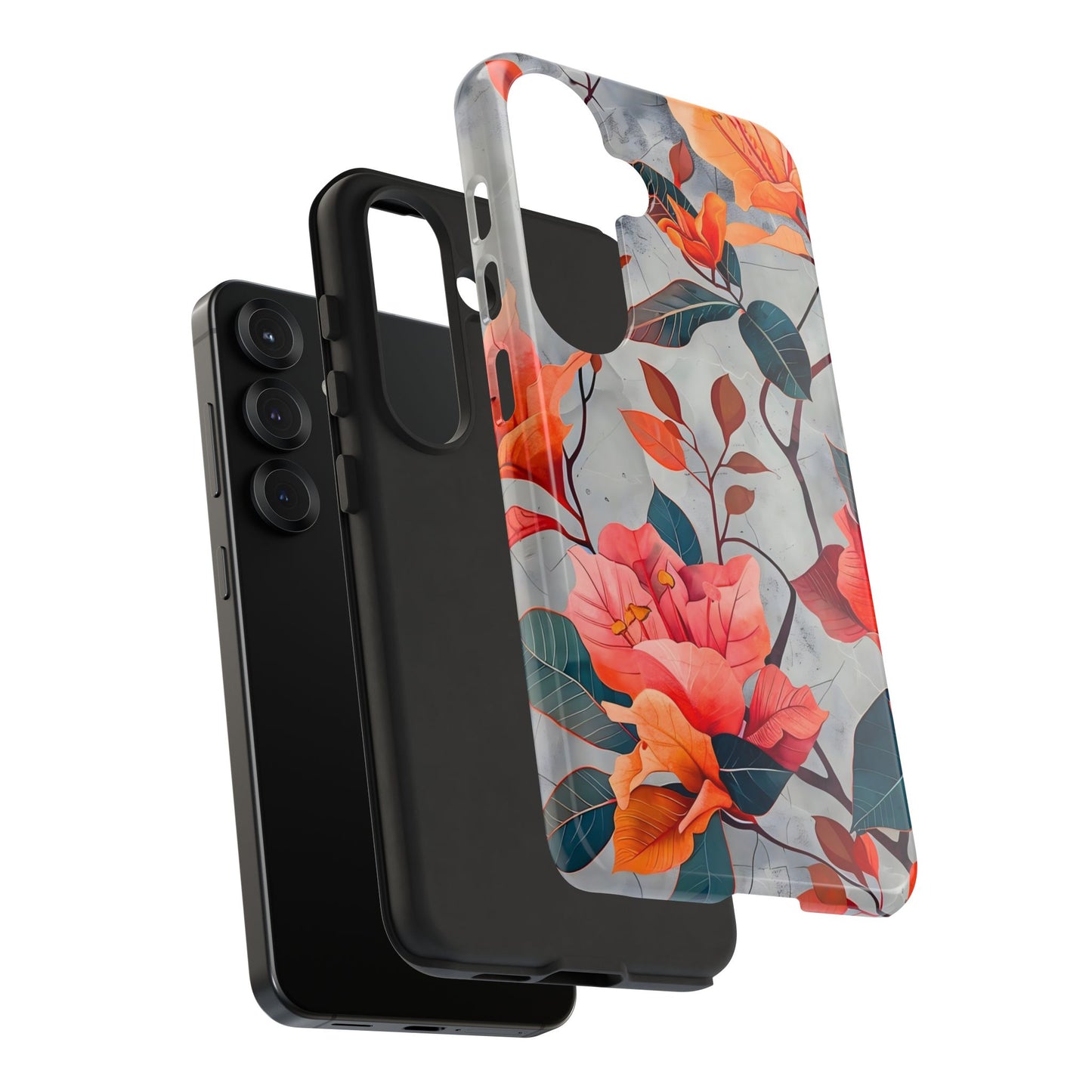Floral Phone Case, Tough Cases, Flower Power, Gift for Her, Decorative Phone Cover, Trendy Accessories, Everyday Style