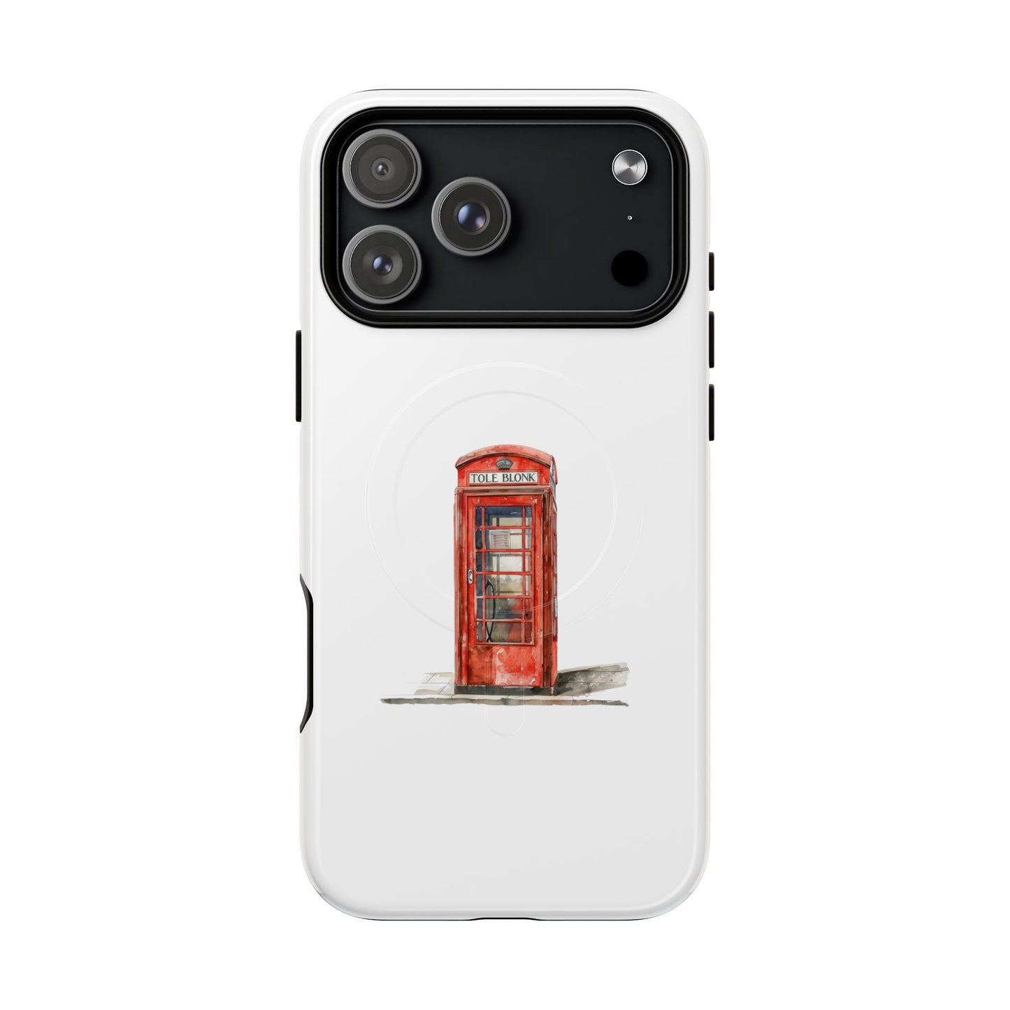 Classic London Phone Booth Magnetic Case, Tough Phone Cases, Gift for Travelers, Unique Phone Accessories, Personalized Phone Protection