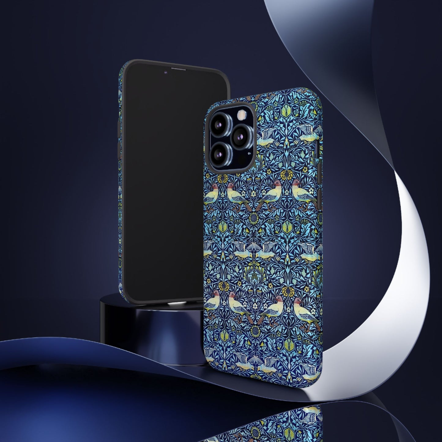Bird and Floral Pattern Phone Case, Tough Cases, Gift for Nature Lovers, Eco-friendly, Custom Phone Accessories, All-Occasion
