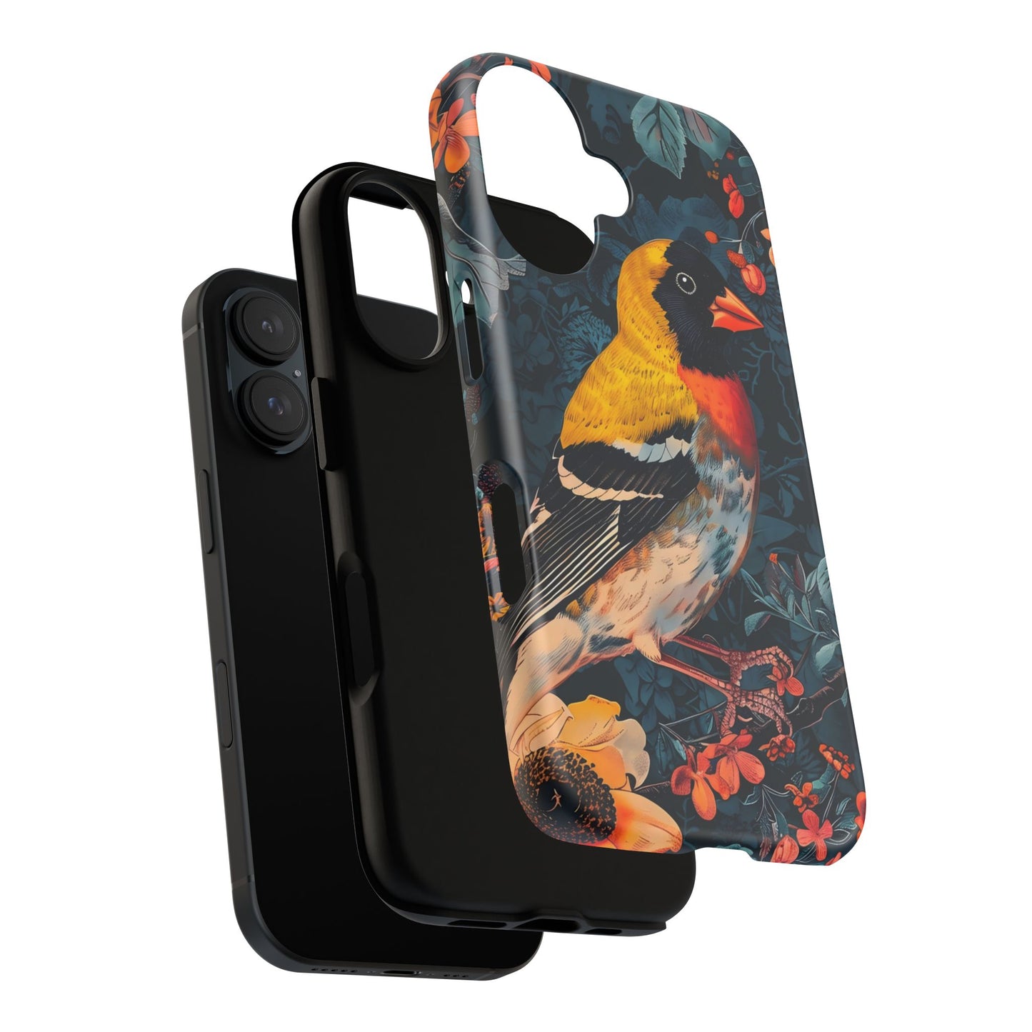 Vibrant Bird Phone Case - Tough Cases, Nature Lover Gift, Floral Design, Eco-Friendly Accessory, Stylish Mobile Protection