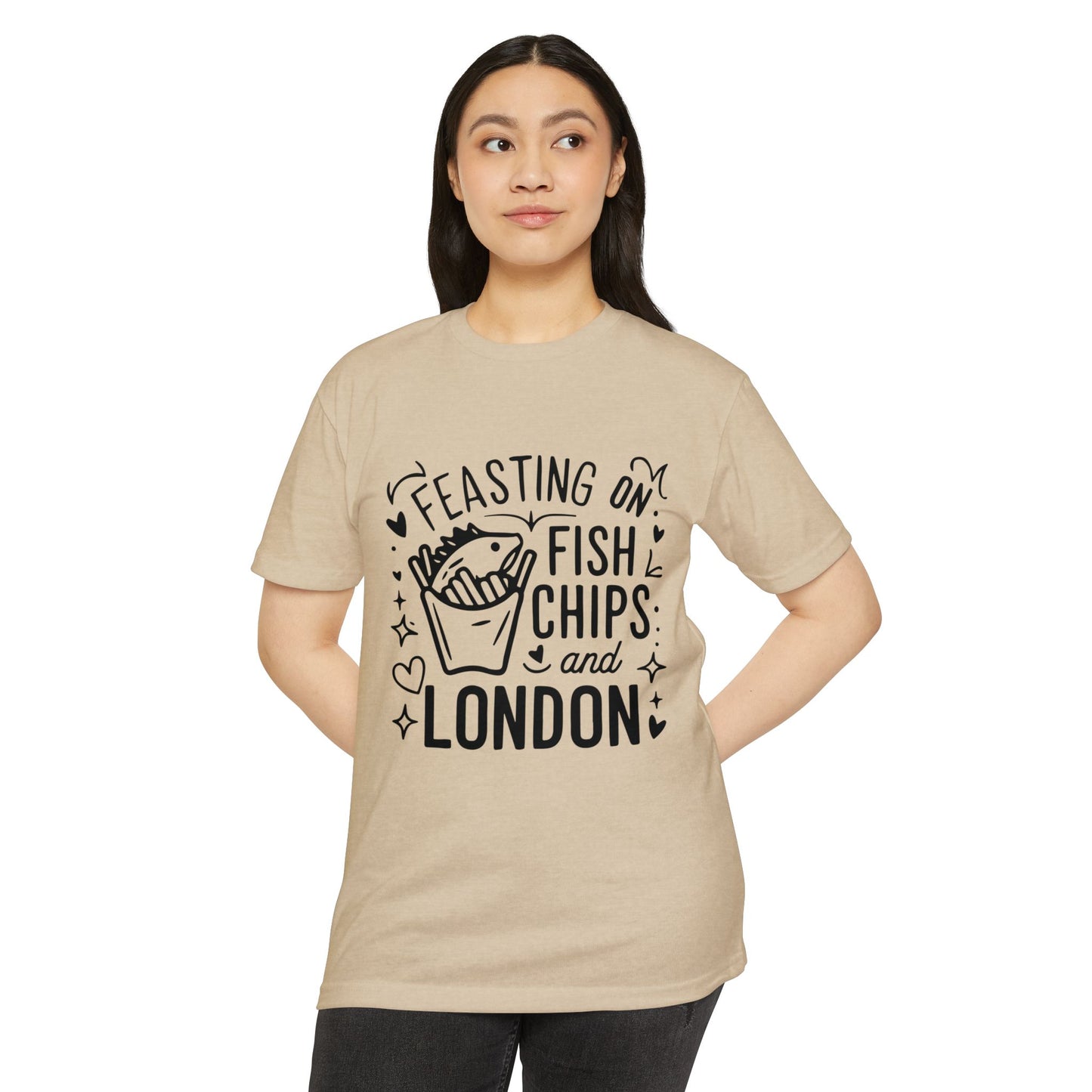 Unisex CVC Jersey T-shirt - Fish Chips and London