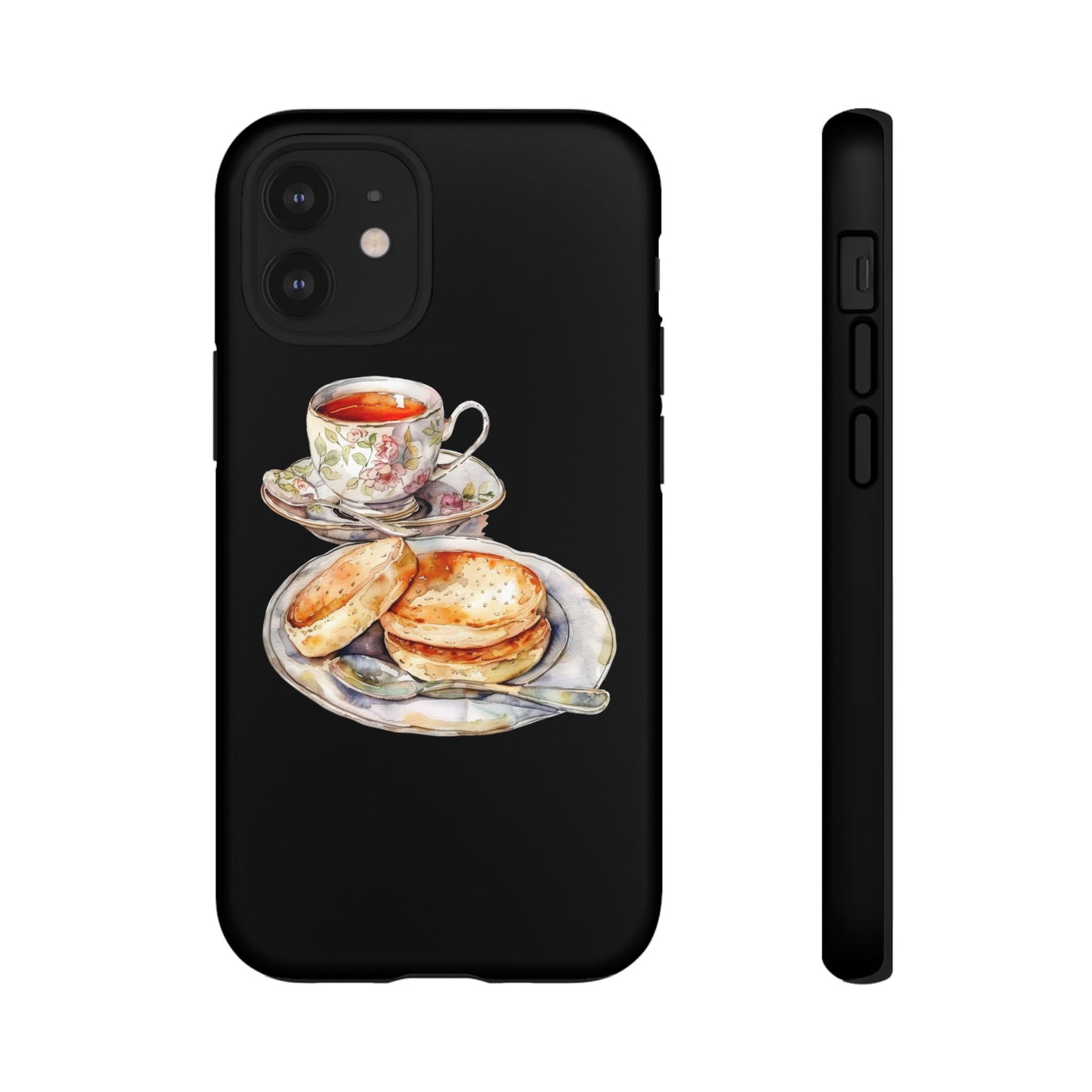 Tea Time Phone Case with Cookies Design, Cute Phone Cover, Gift for Tea Lovers, Kitchen Decor, Whimsical Style
