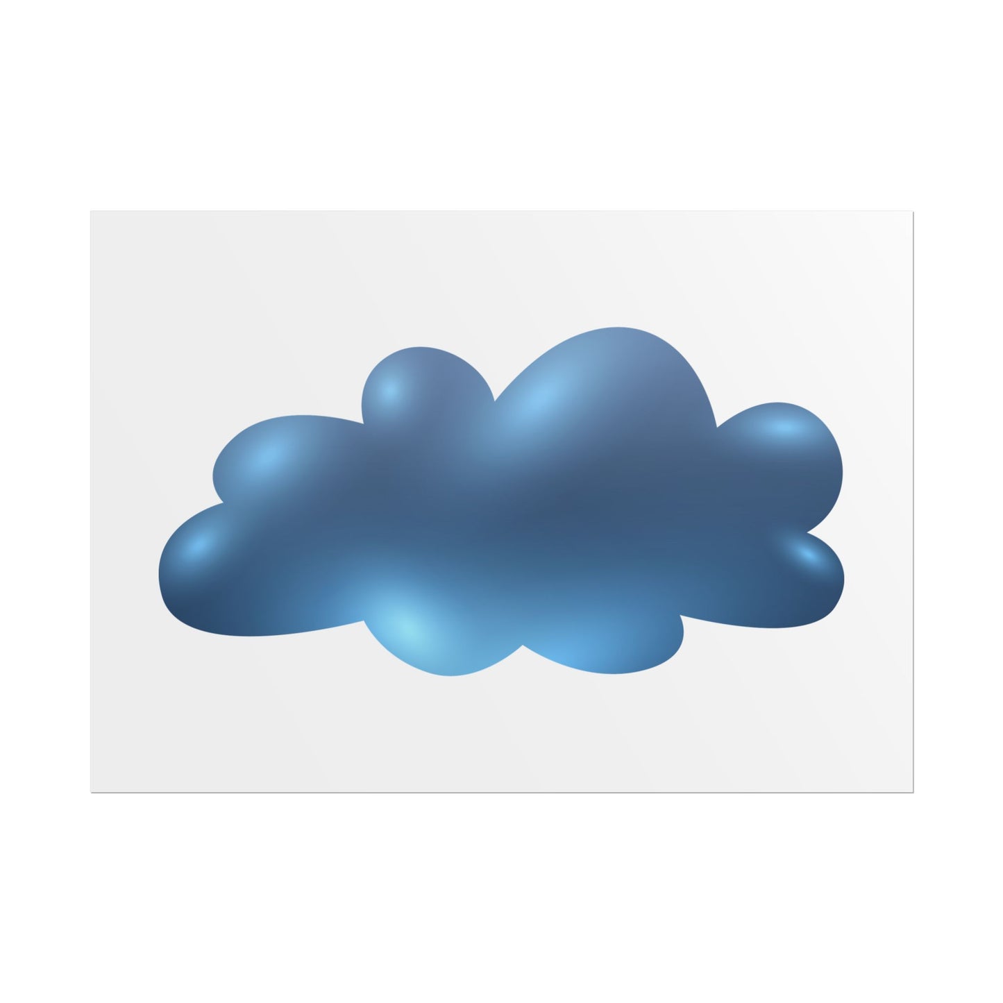 Blue Cloud Art Print, Minimalist Wall Decor, Kids Room Wall Art, Nursery Poster, Aesthetic Home Decor, Modern Art Print