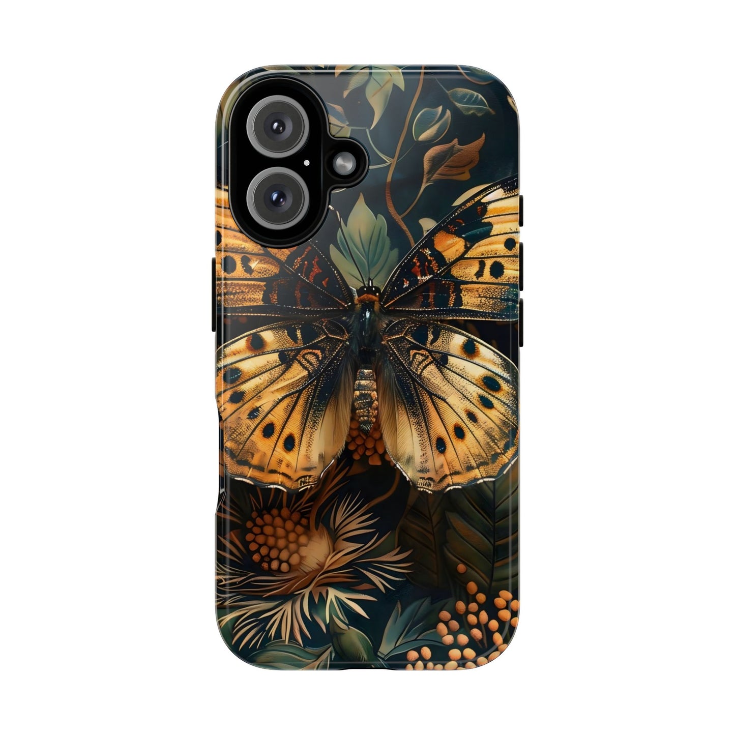 Butterfly Floral Phone Case, Tough Cases, Protective Cover, Unique Gift, Nature Lover, Art Print, Spring Decor