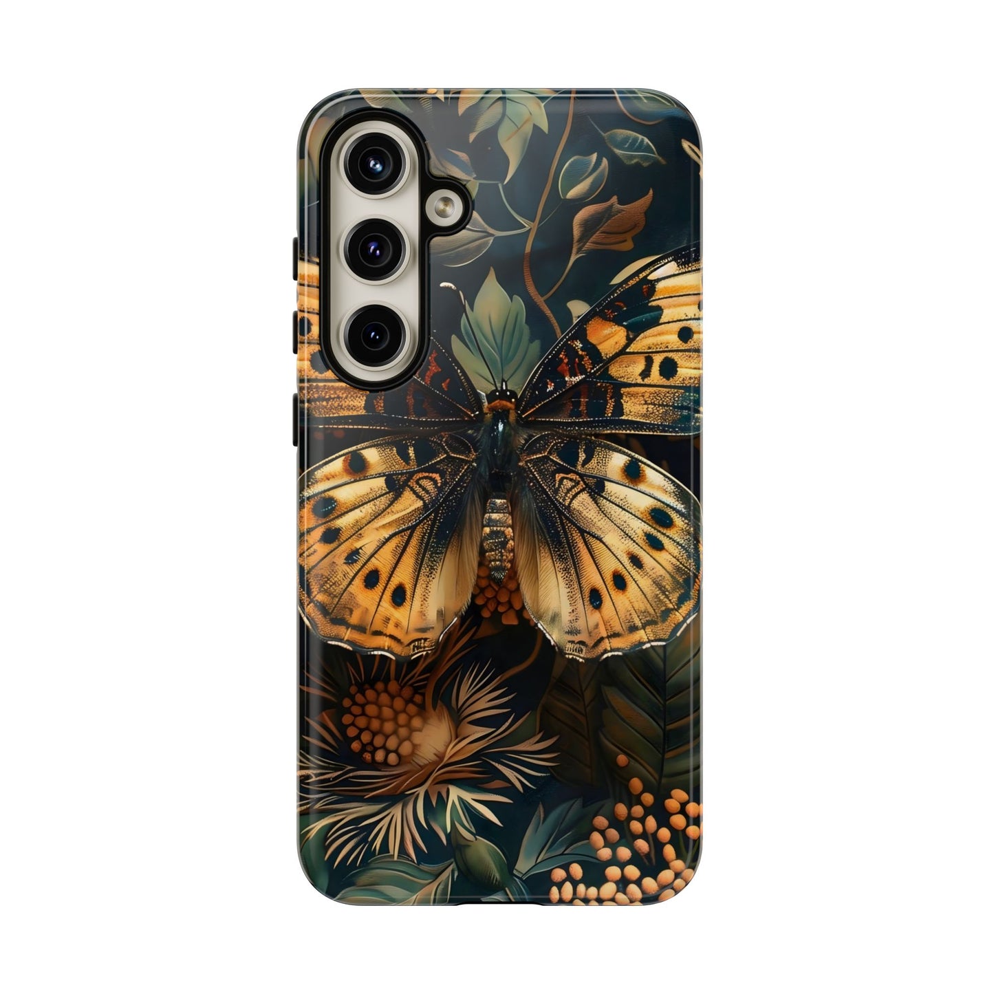Butterfly Floral Phone Case, Tough Cases, Protective Cover, Unique Gift, Nature Lover, Art Print, Spring Decor