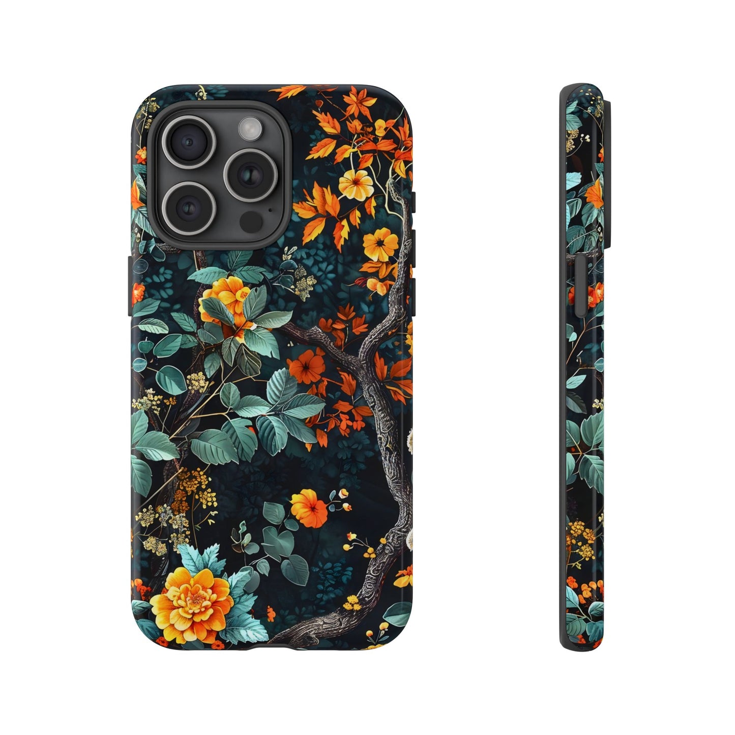 Floral Phone Case | Tough Cases, Protective Cover, Gift for Her, Autumn Vibes, Floral Phone Accessory, Unique Design