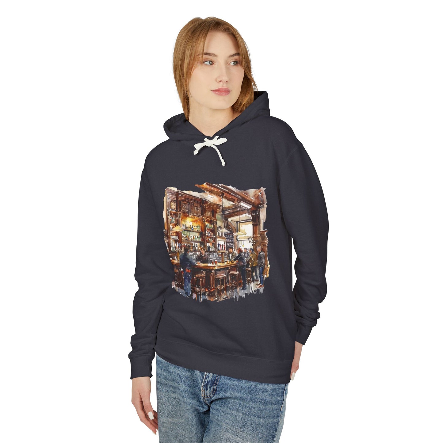 Unisex Lightweight Hooded Sweatshirt - Pints and Stories - Life at a British Pub